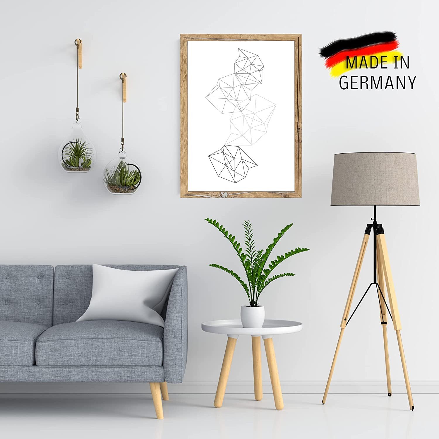 Clamaro Bilderrahmen Bilderrahmen Eiche Altholz CLAMARO Collage nach Maß FSC® Holz Modern eckig M3016 10x20 in Eiche Altholz