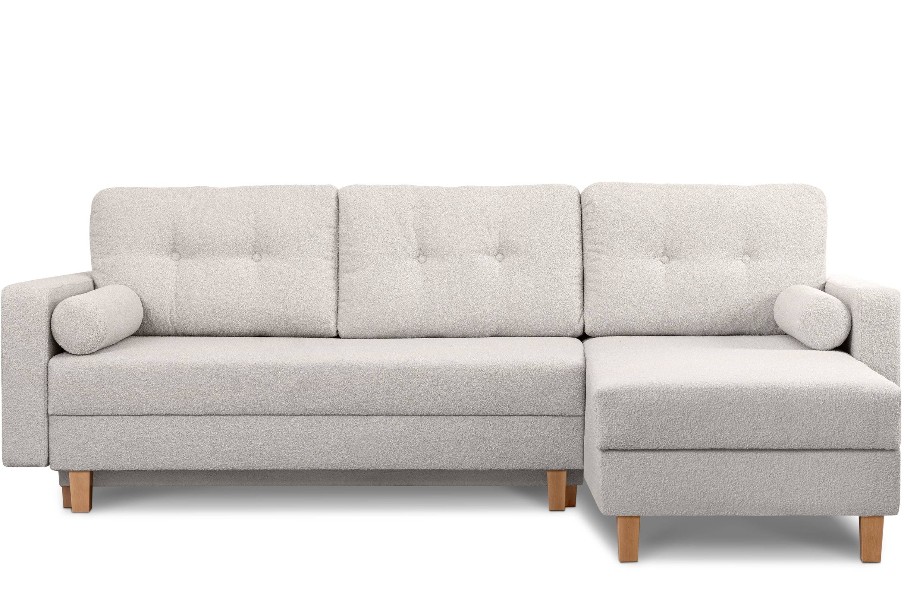 KONSIMO® Ecksofa ERISO Universalecke mit Ottomane, ausziehbare Liegfläche 212x140 cm