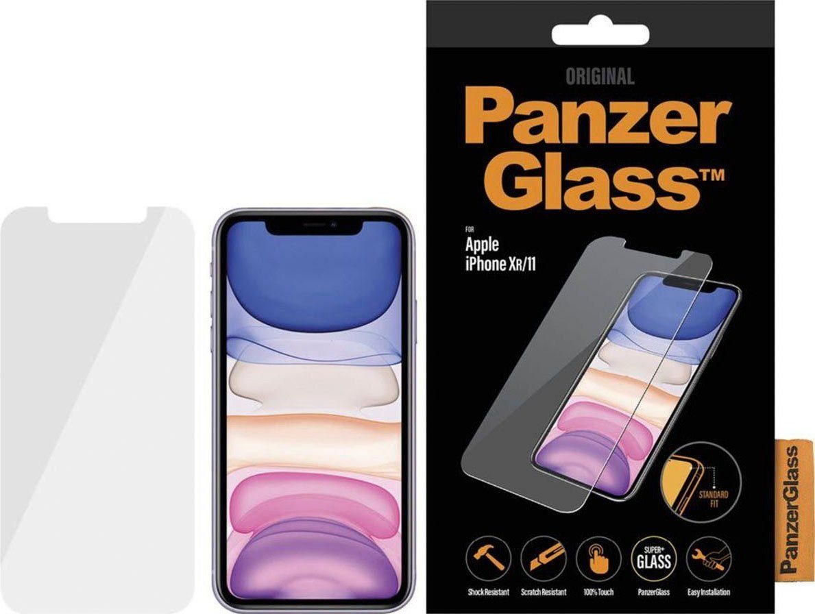 PanzerGlass Schutzglas für Apple iPhone 11, XR für Apple iPhone 11, XR,  Displayschutzglas, 1 Stück, Optimaler Schutz vor Kratzern, Schmutz und  Stößen