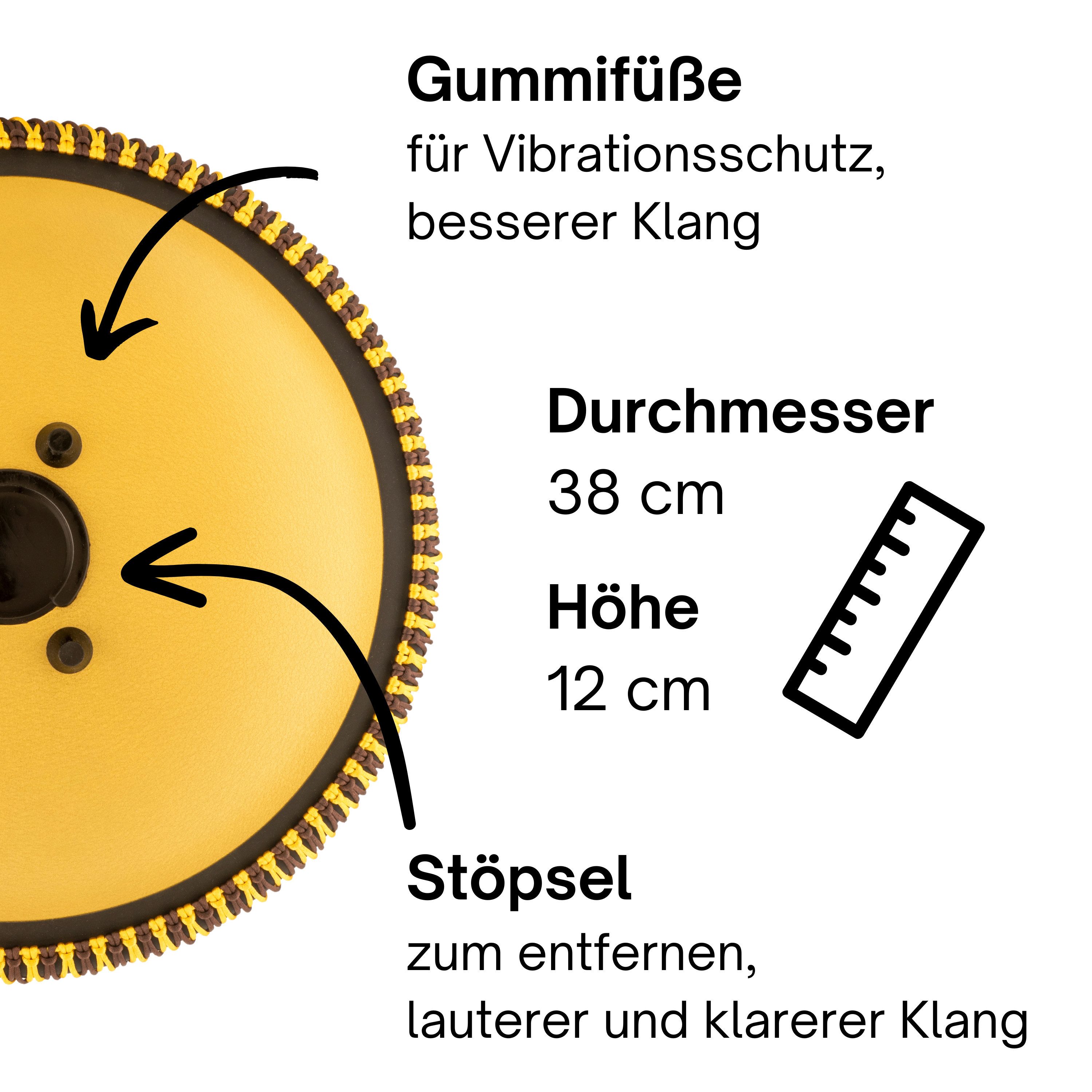 Sonodrum Steel Tongue Drum "Exclusive", C-Dur, 38 cm, 14 Zungen inkl. Liederbuch und Tragetasche – Bild 4 von 5