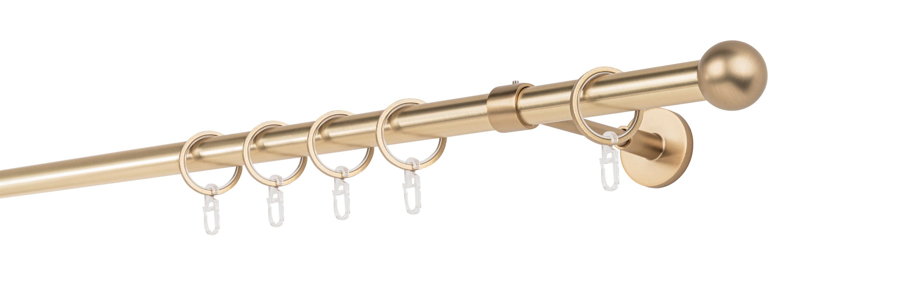 ondeco Gardinenstange Rundrohr Wandabstand 14cm Ball, günstig online kaufen
