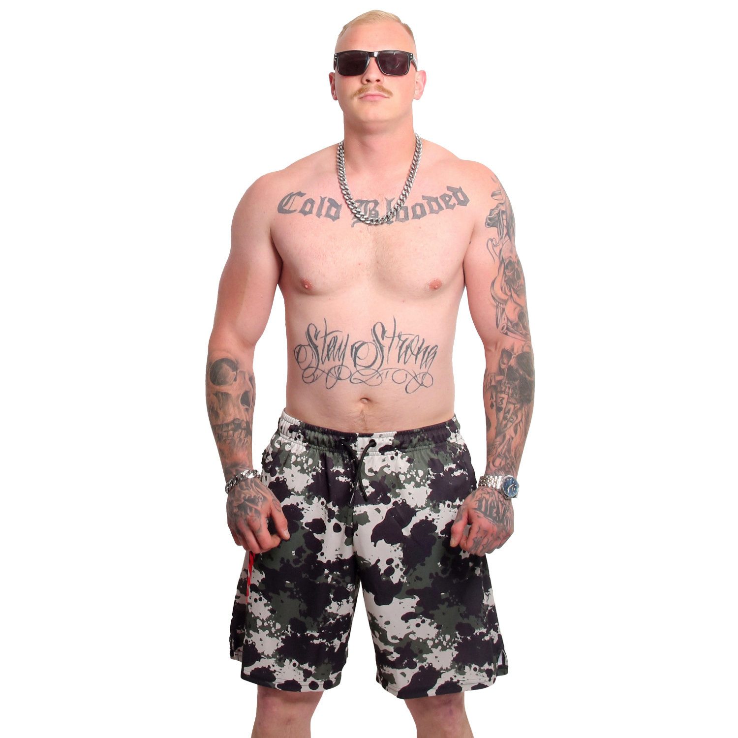 YAKUZA Sweatshorts Fighter aus hochwertigem Mesh-Stoff