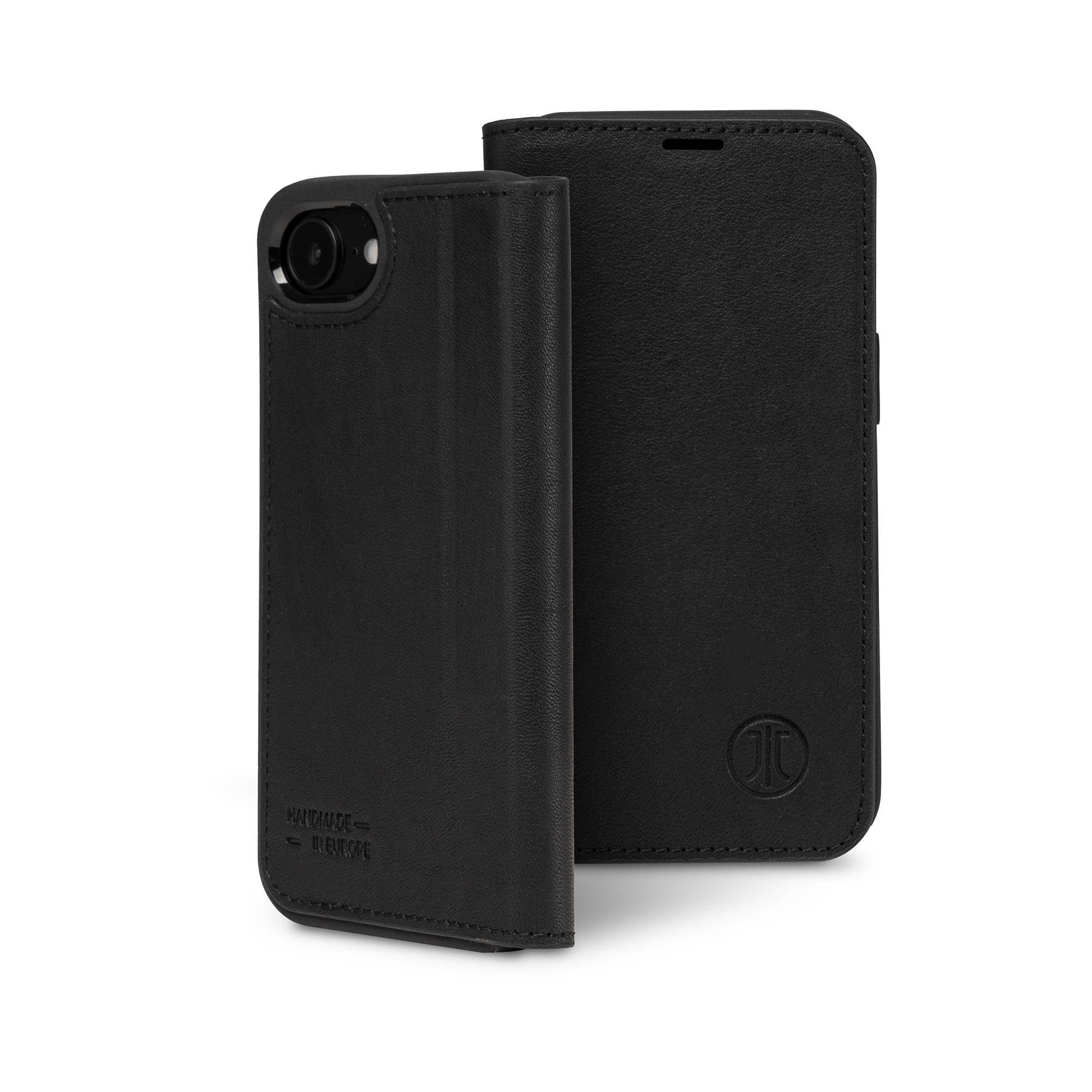 JT Berlin Handyhülle Echtleder BookCase Tegel 360 für das Apple iPhone 17e/16e, Premium Echtleder, 360° Schutz, Standfunktion & Kartenfächern