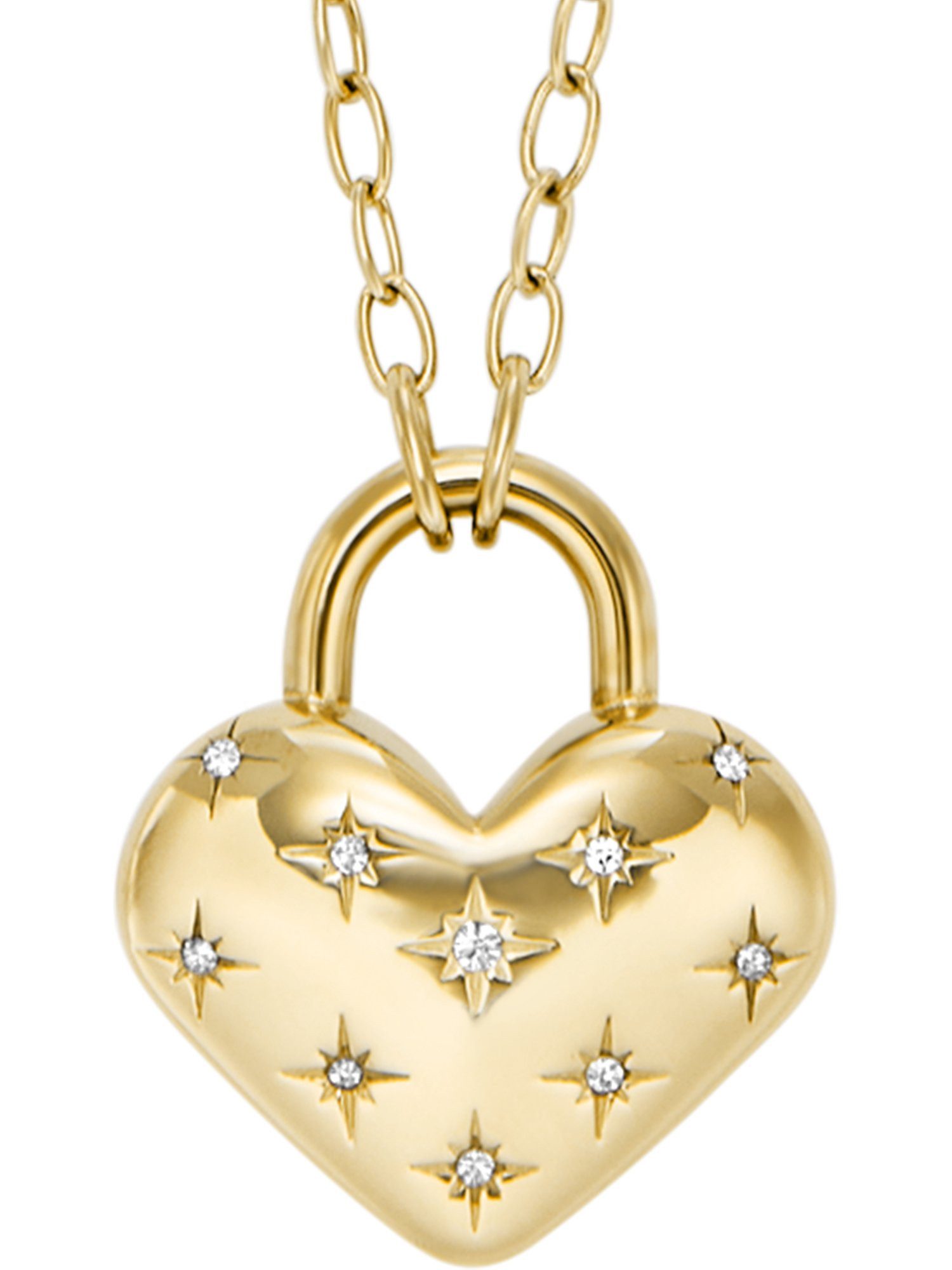 Fossil Collier Fossil Damen-Kette Edelst...