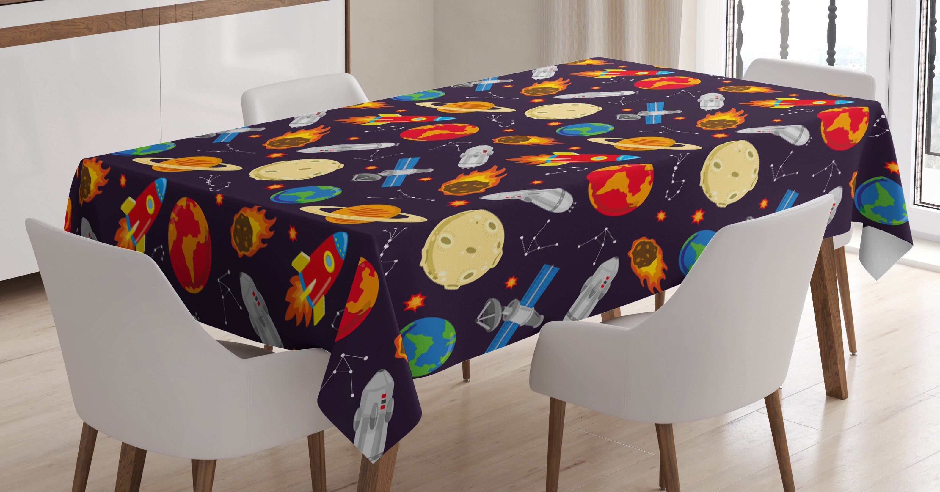 Abakuhaus Theme Farbfest Außen Waschbar geeignet Universe den Erde Klare Tischdecke Für Farben, Bereich Platz