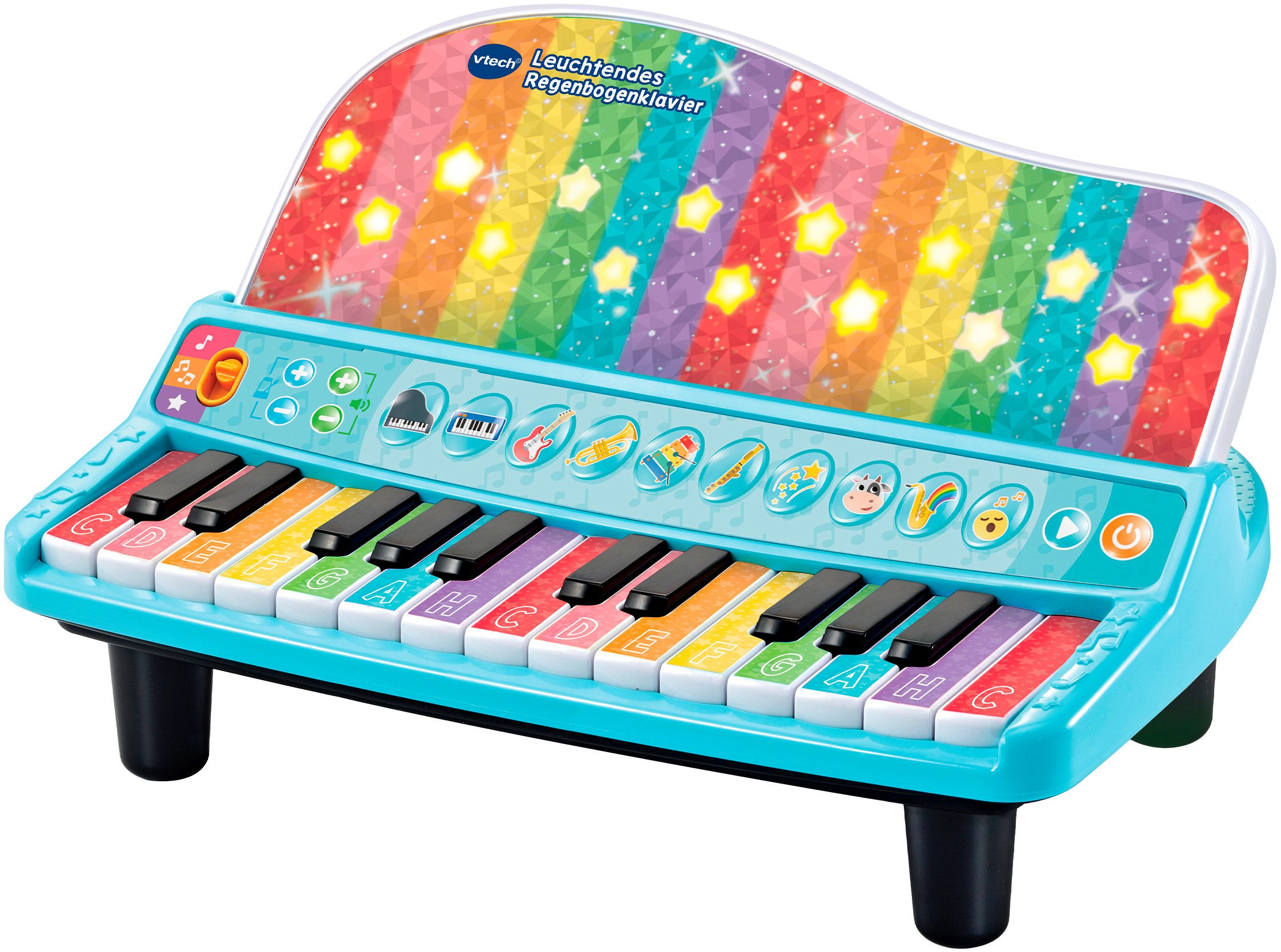 Vtech® Spielzeug-Musikinstrument Leuchtendes Regenbogenklavier, mit Lichteffekten
