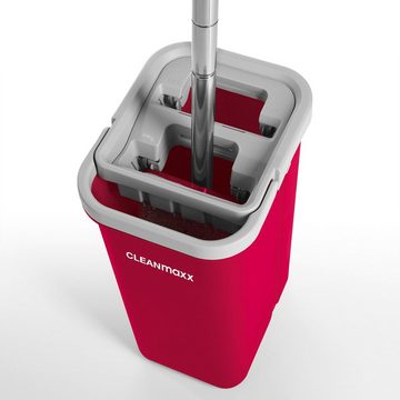 CLEANmaxx Wischmopp Komfort-Mopp - 2 Kammern - 5,7l - rot/grau, 2 Kammern-System in rot