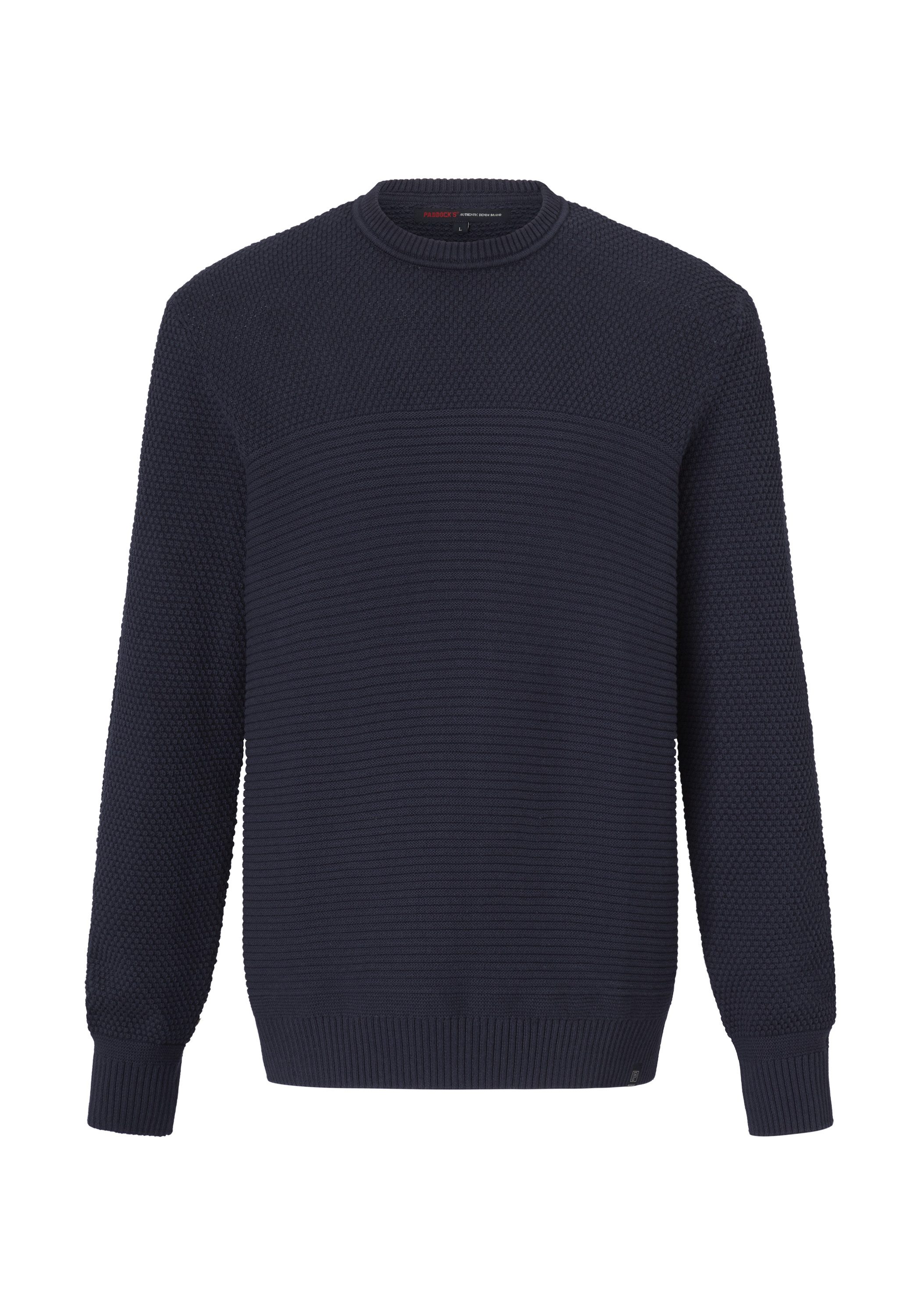 Paddock's Rundhalspullover Strickpullover aus Baumwolle mit günstig online kaufen