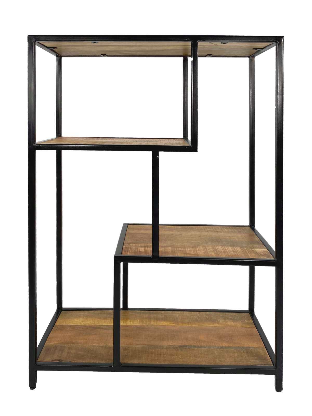 Amagohome Standregal Stand Regal Bücher Regal Raumteiler Bücherbord 75 x 115 x 36 cm Metall