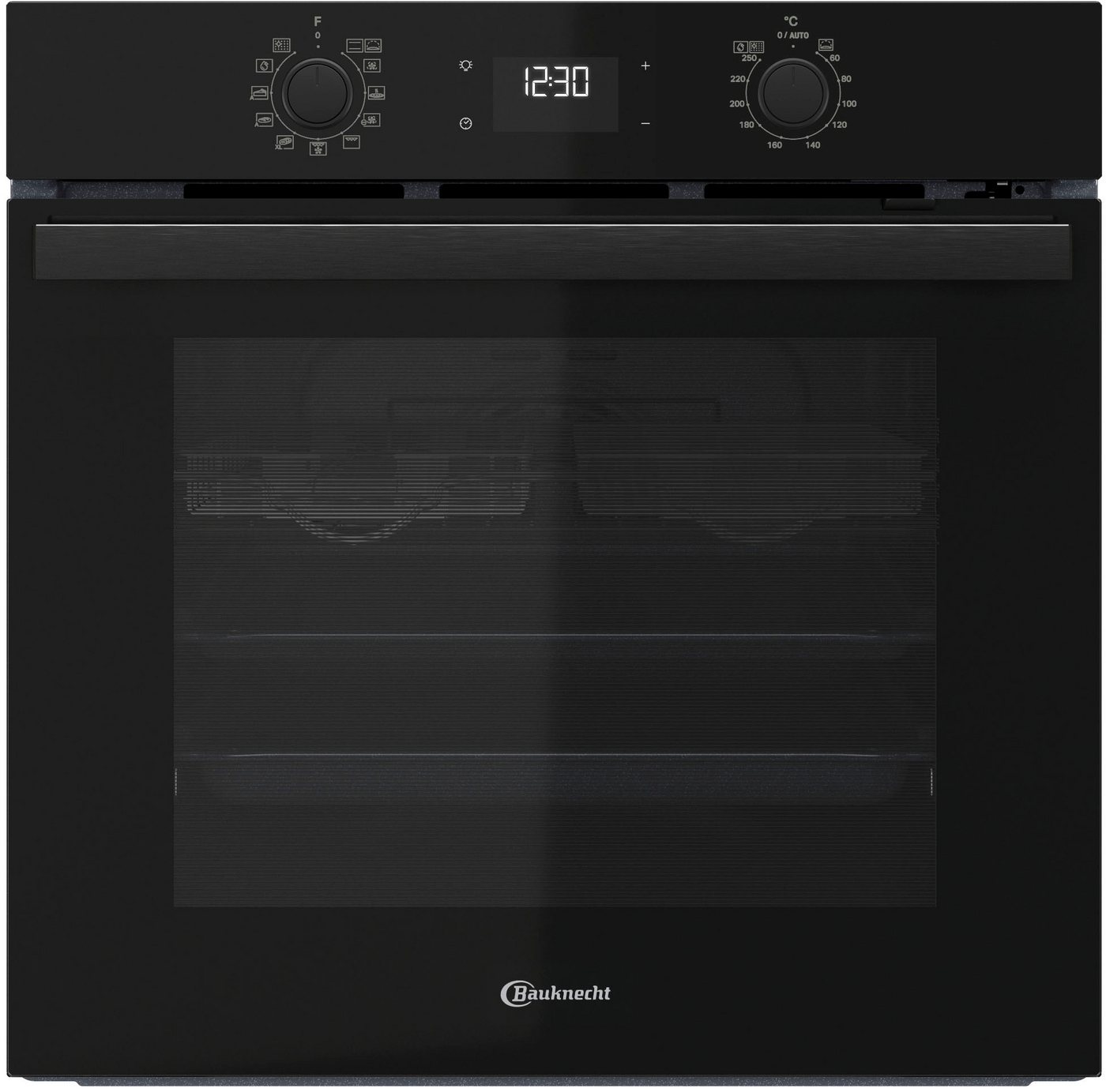 BAUKNECHT Pyrolyse Backofen BBA285PU1ZK, mit 1-fach-Teleskopauszug, Pyrolyse-Selbstreinigung, Easy Grill - einfaches Grillen im Backofen, …