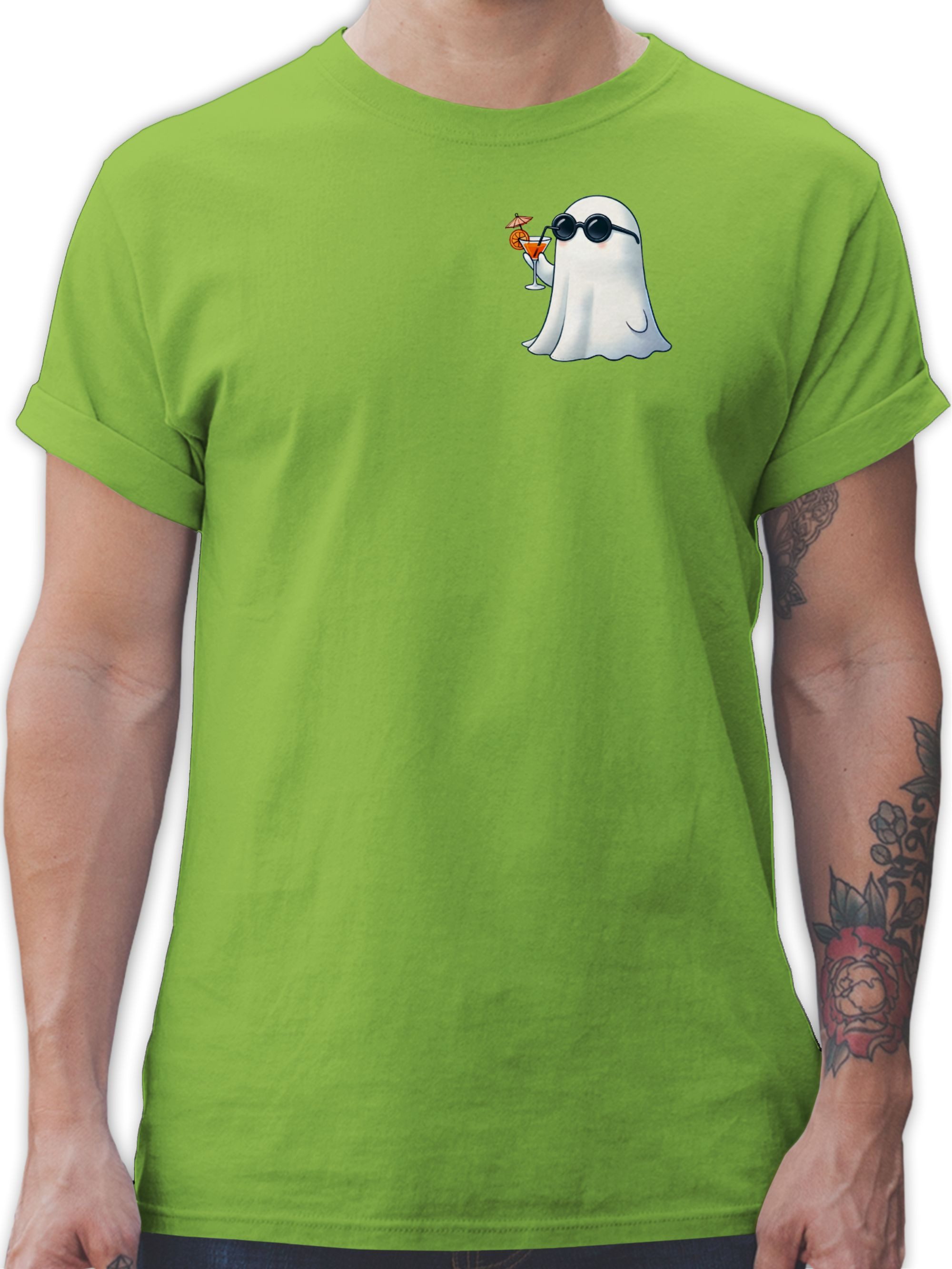 Shirtracer T-Shirt Boo Aperol, Spooky Spritz, Geisterstunde mit Aperol, Halloween Fun Party & Alkohol Herren