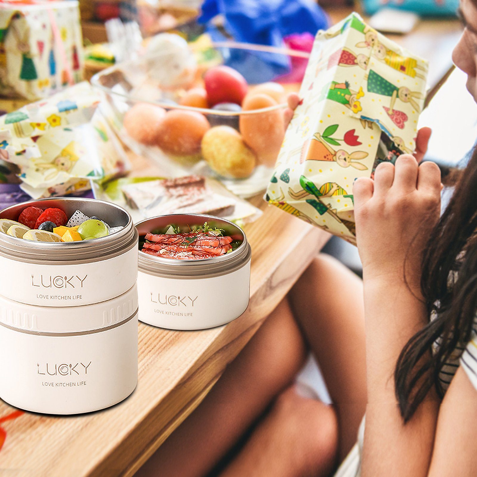 TWSOUL Lunchbox Bento Erwachsene Brotdose aus Kinder, für Edelstahl Box