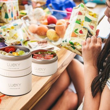 TWSOUL Lunchbox Bento Box für Erwachsene Kinder, Brotdose aus Edelstahl
