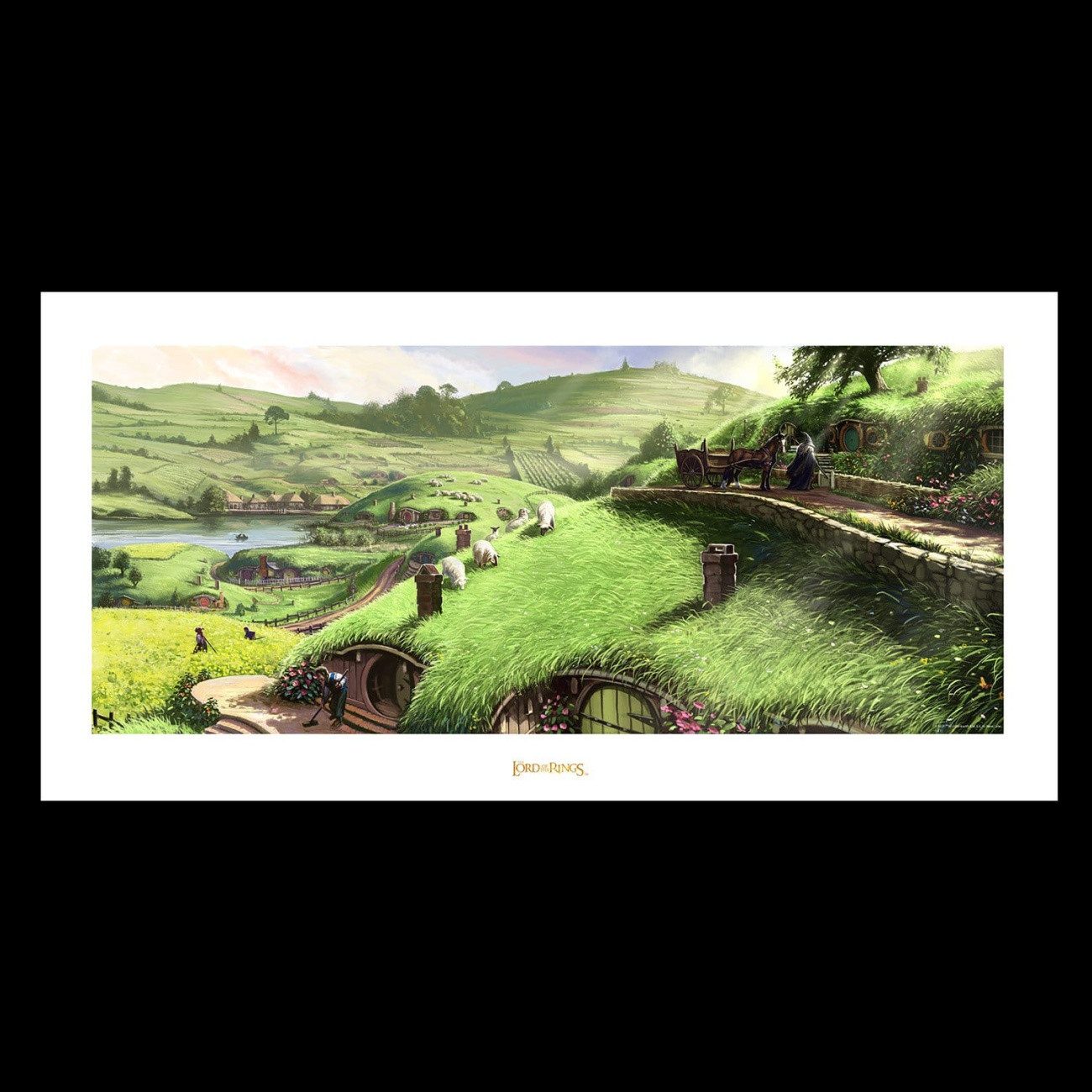 Weta Workshop Poster Herr der Ringe Kunstdruck Disturber of the Peace 59 x 30 cm