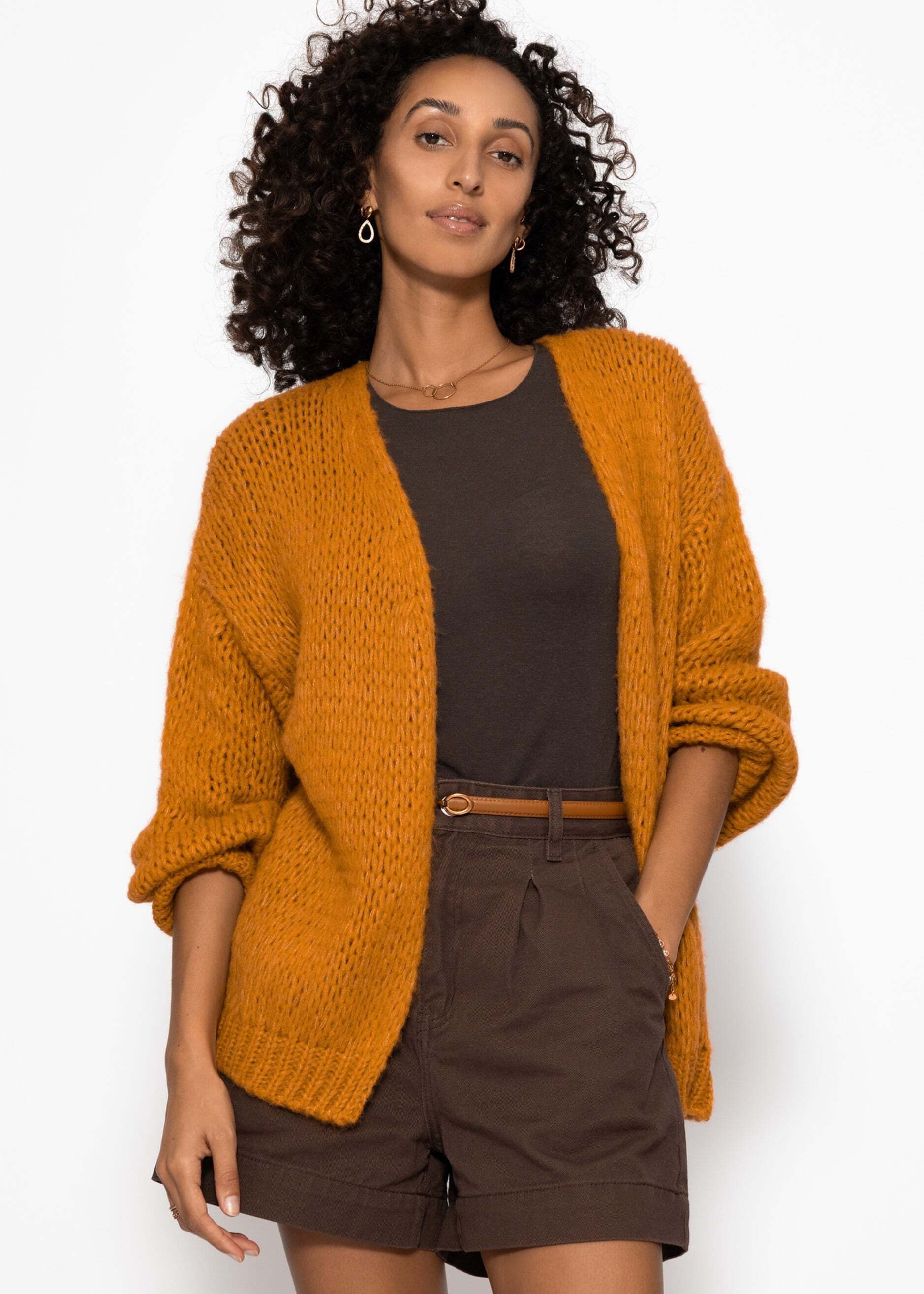 SASSYCLASSY Cardigan Oversize Strick Cardigan für Damen Flauschiger Cardiga günstig online kaufen