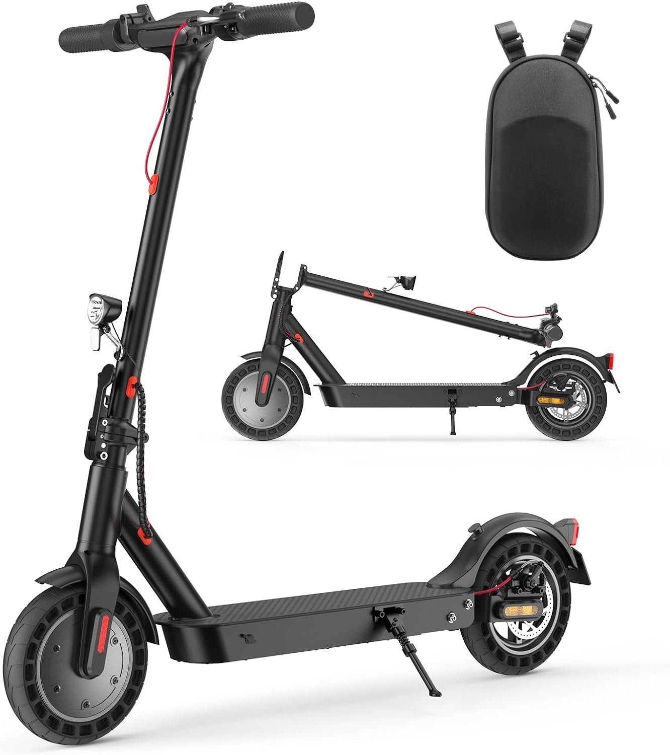 iscooter E-Scooter 10 Zoll E-Scooter mit Straßenzulassung ABE bis 120kg, 40km Reichweite, 500,00 W, 20,00 km/h, Doppelfederung, Aluminium faltbar, Duales Bremssystem, Wabenreifen