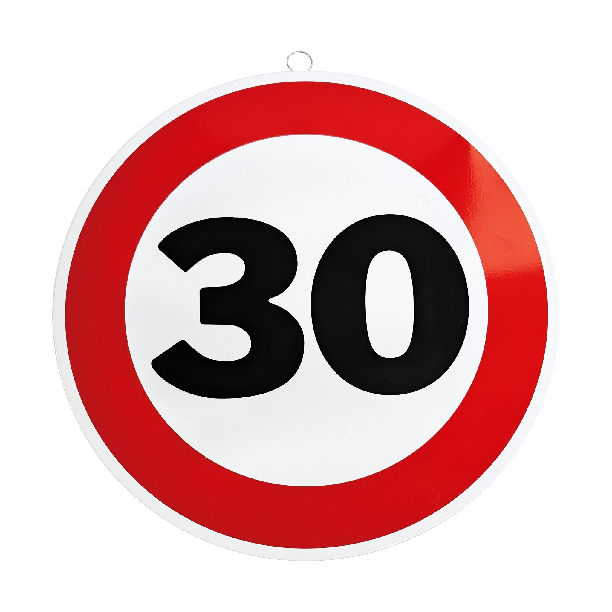 Herz & Heim Metallschild mit Verkehrszeichen als Dekoration zum Geburtstag, mit Öse zum Aufhängen