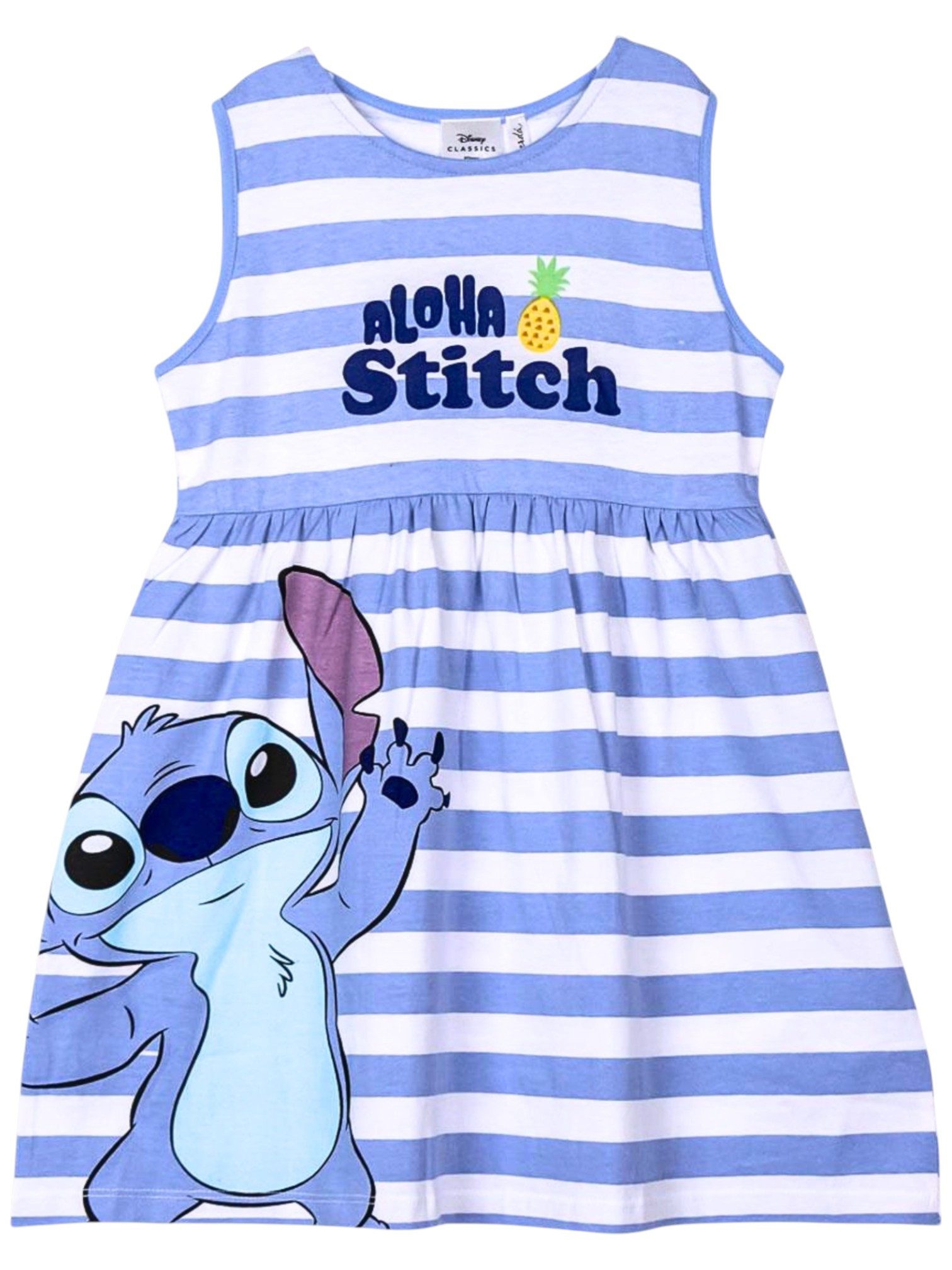 Cerdá Sommerkleid Disney Lilo & Stitch - Aloha Mädchen Jerseykleid Gr. 110-158 cm