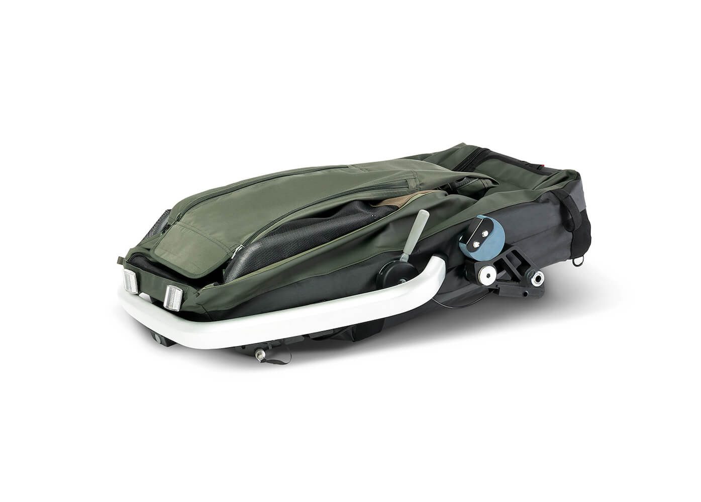 Croozer Fahrradhundeanhänger Dog Enna Bundle inkl. Enna Hundebett - Farbe: Moos Green