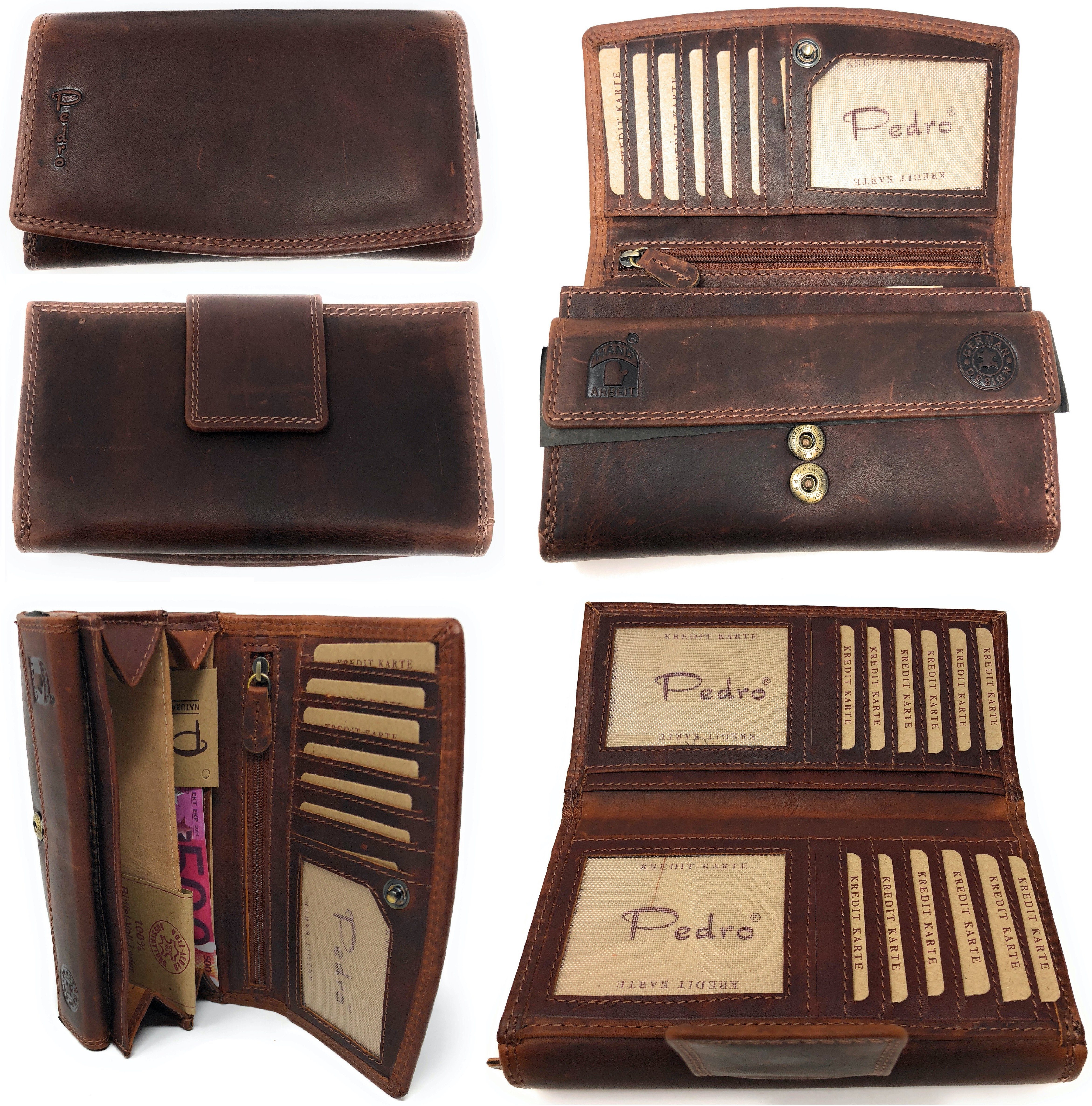 HMT Geldbörse Pedro (1-tlg), echt Leder, mit RFID Technologie