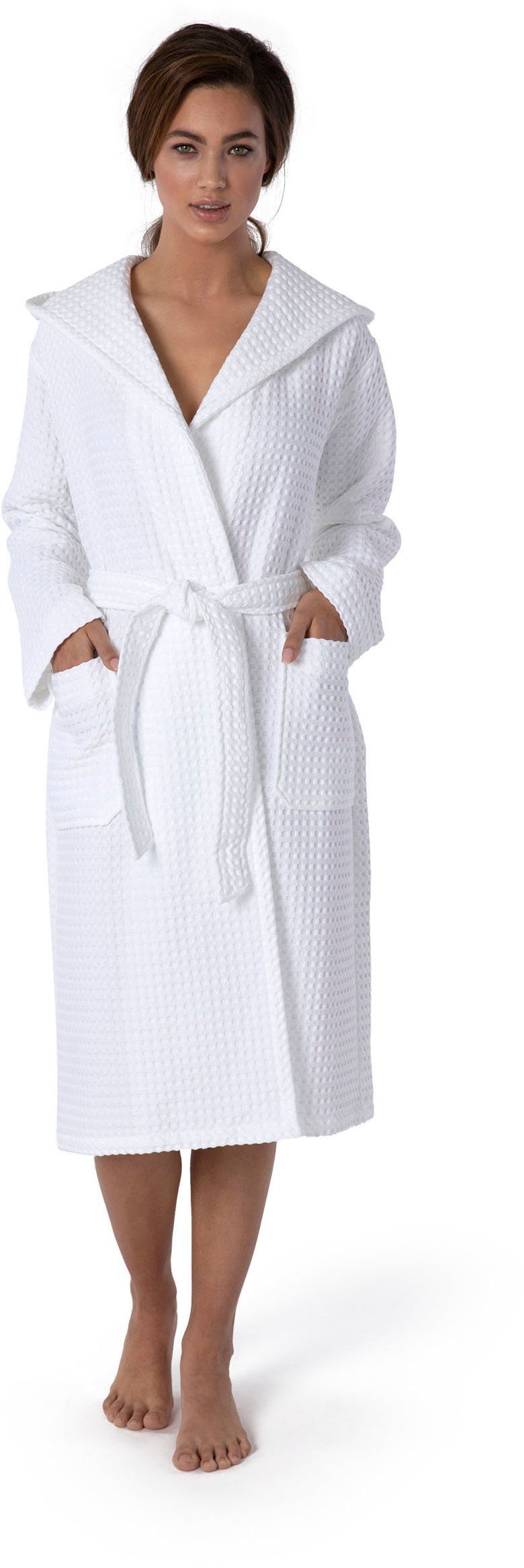 Möve Unisex-Bademantel Piquée, ideal für Sauna & Spa, Hotelbademantel, Morg günstig online kaufen