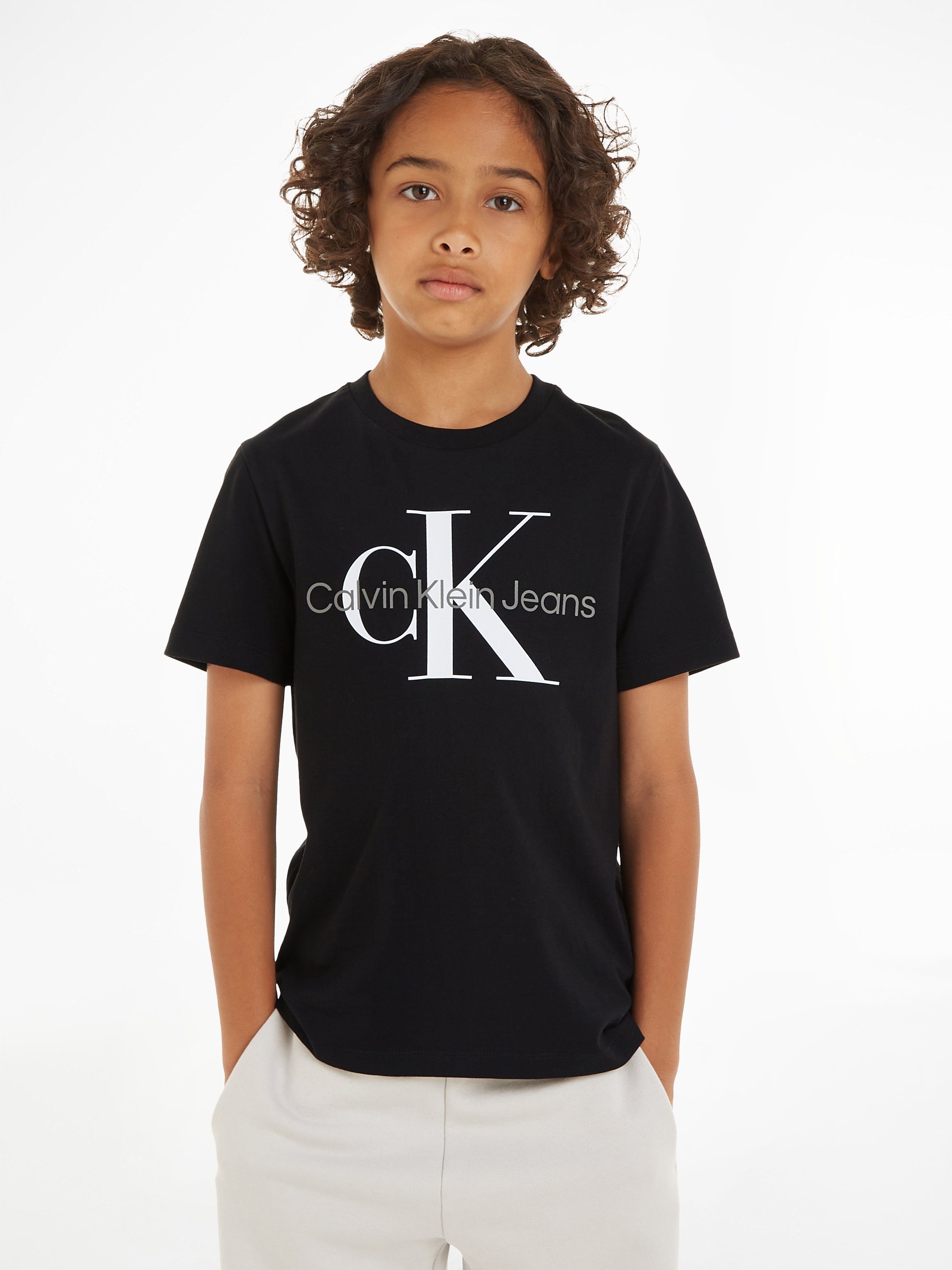 Ck T-Shirt Black CK SS Calvin T-SHIRT Klein MONOGRAM Jeans