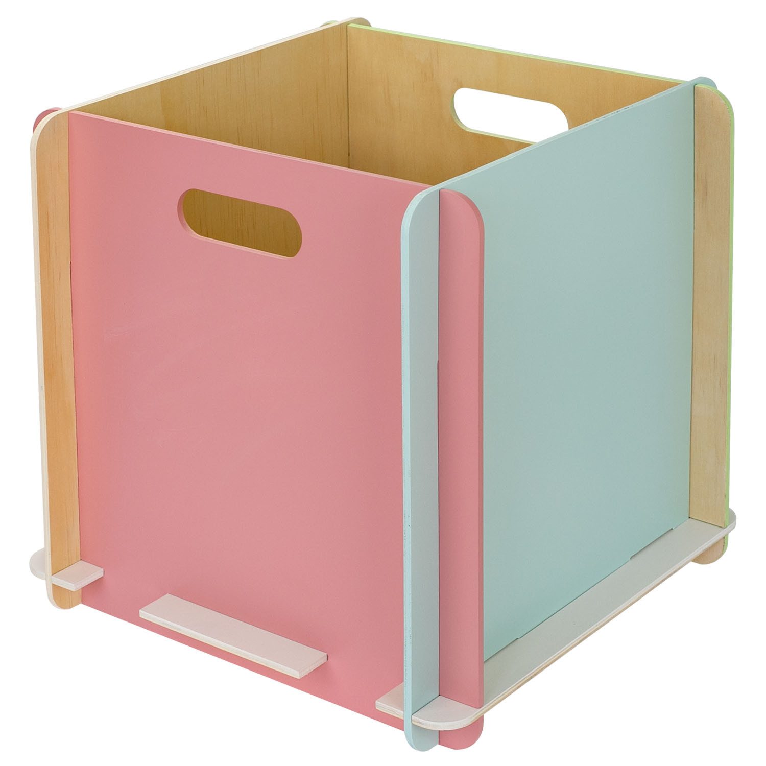 HMF Aufbewahrungsbox Praktische Spielzeugkiste aus Holz zum Zusammenstecken günstig online kaufen