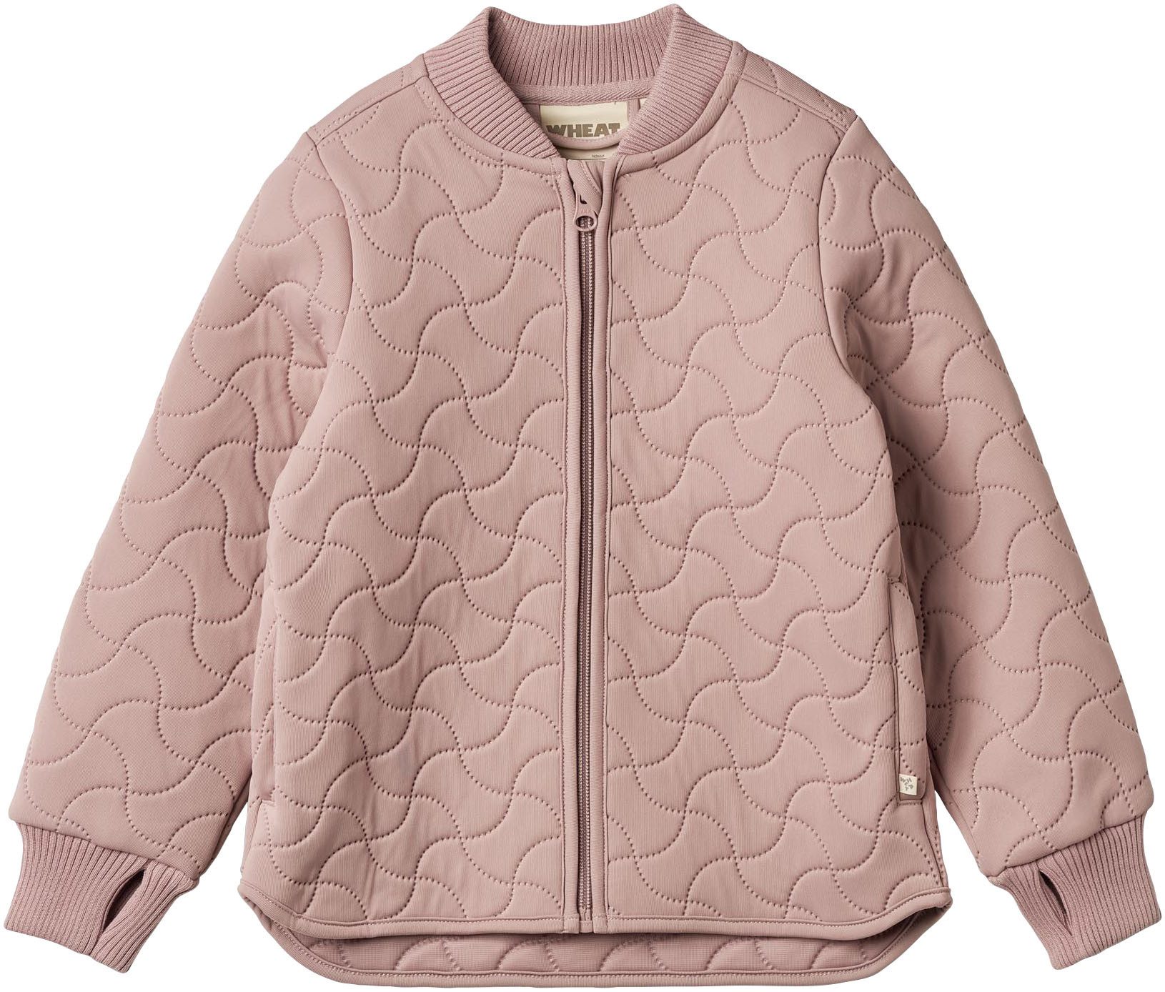 WHEAT Outdoorjacke Loui mit cooler Steppung und praktischen Daumenlöchern, hinten länger