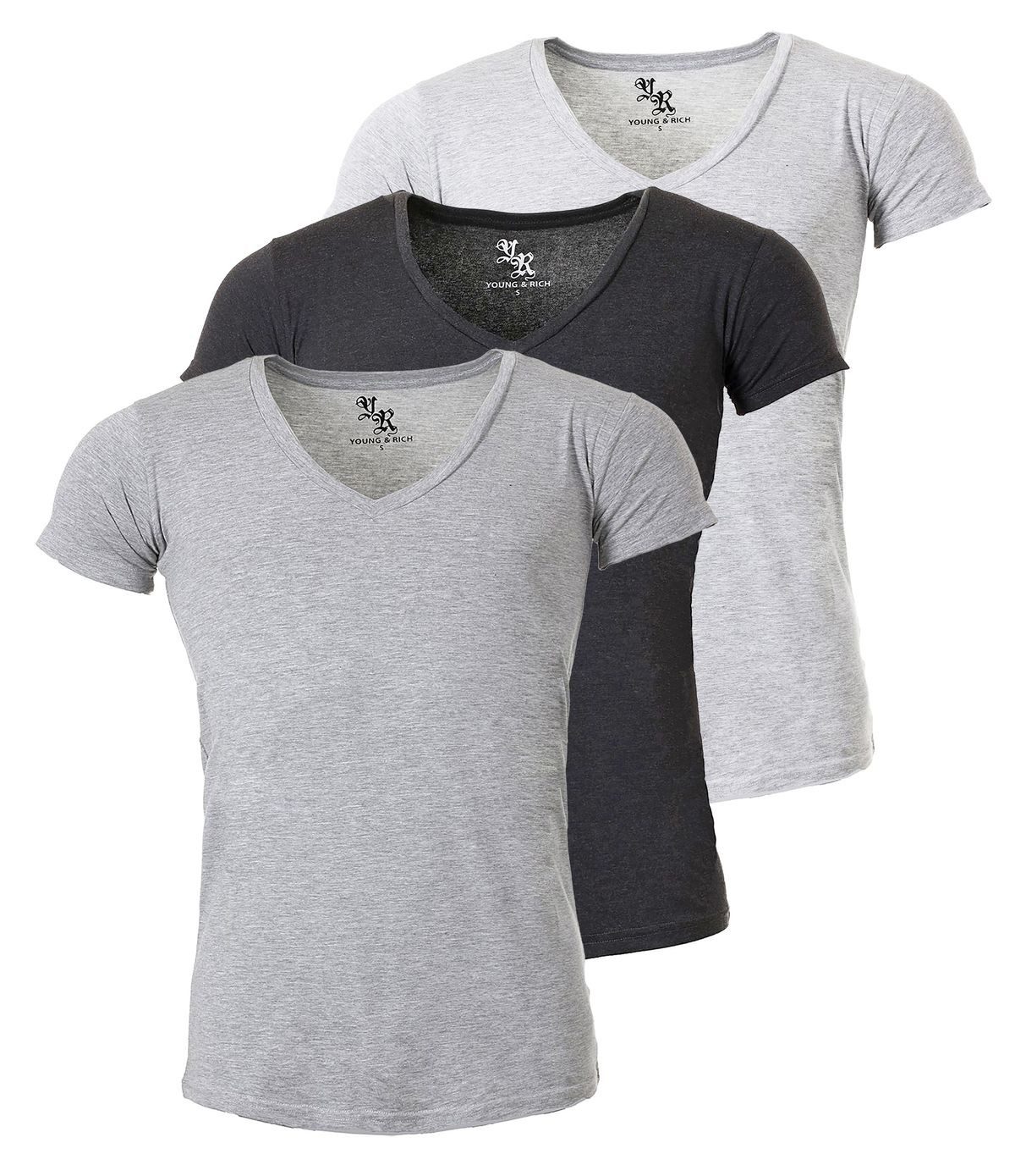 Young & Rich T-Shirt Herren Uni günstig online kaufen