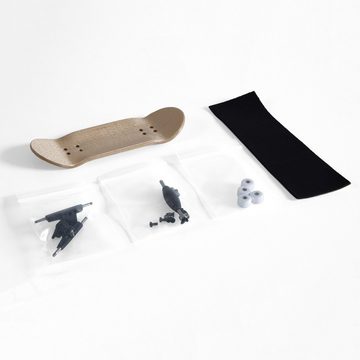 PhoneNatic Miniskateboard Finger-Skateboard Bau Set - Fingerboard - Griffbrett, Design 3 (Gelbbraun)