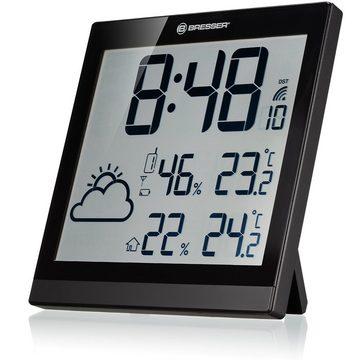 BRESSER Wanduhr LCD Wetter- TemeoTrend JC