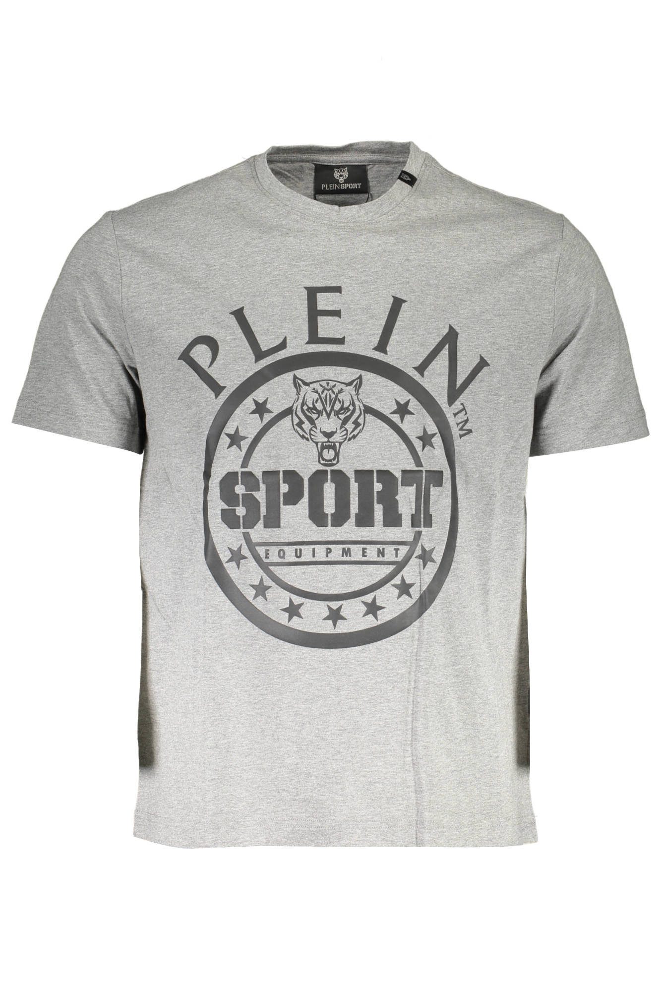 PLEIN SPORT T-Shirt Graues Herren T-Shirt mit Rundhals und Print -