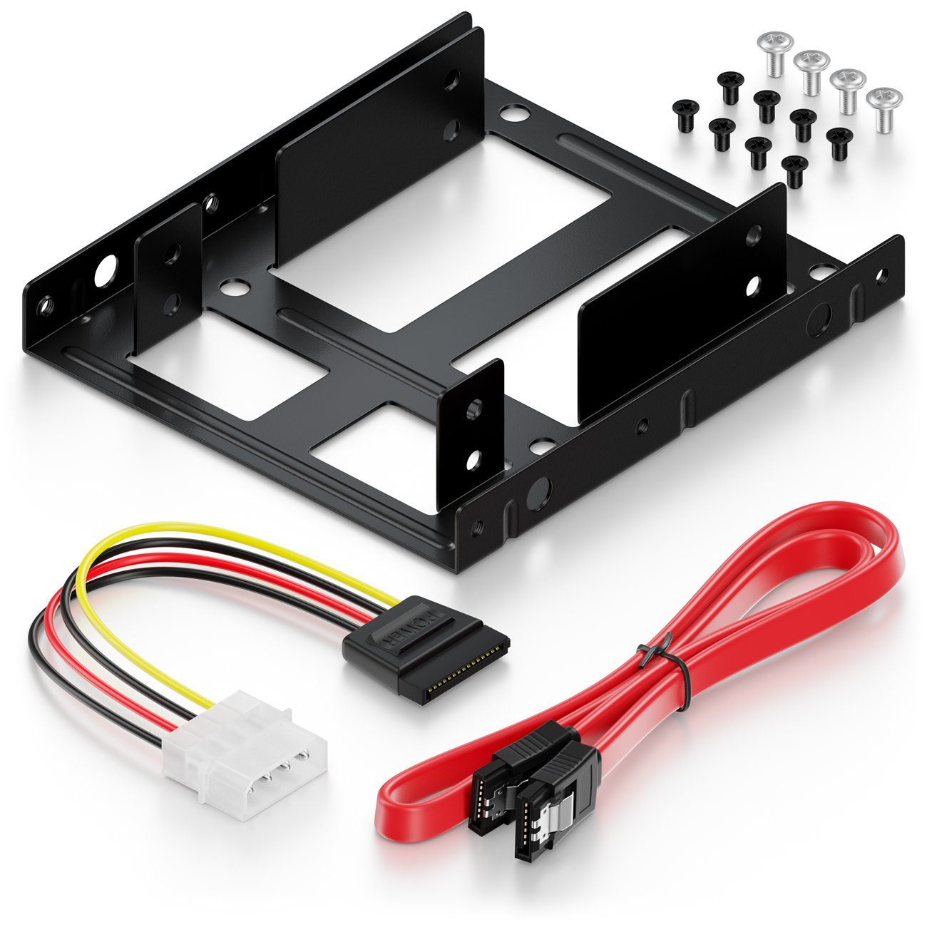 deleyCON Festplatten-Einbaurahmen deleyCON Einbaurahmen 2,5" Festplatte SSD auf 3,5" Adapter