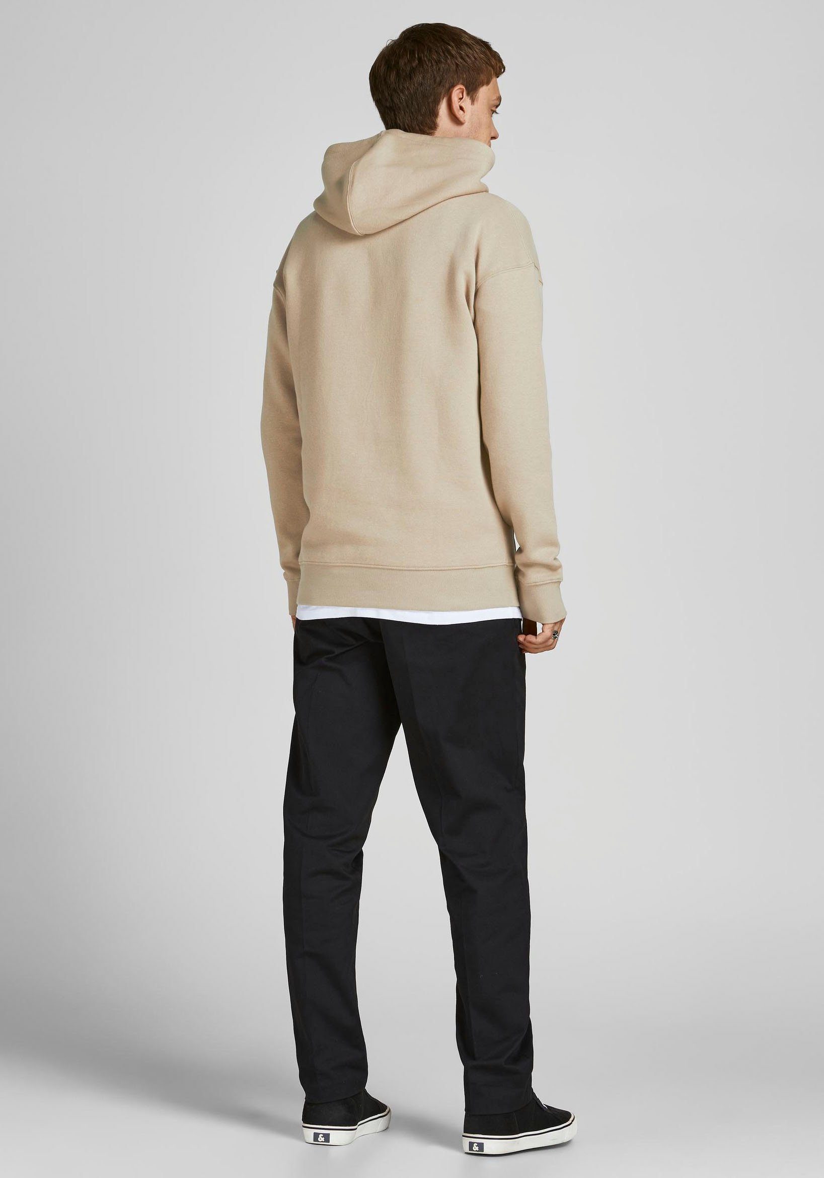 Jack & Jones STAR SWEAT Kapuzensweatshirt HOOD beige BASIC