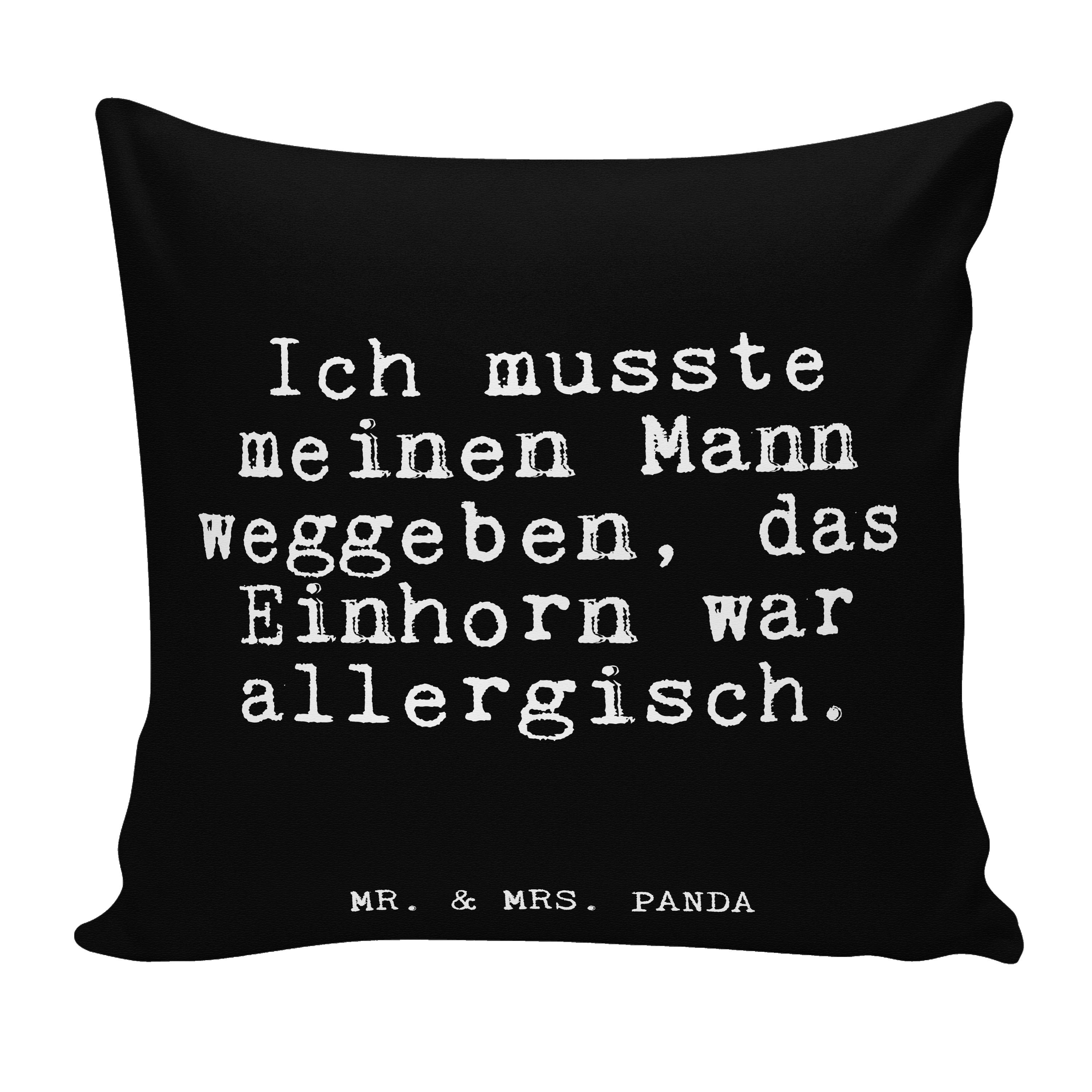 Panda - Unicorn, Schwarz meinen Mr. & Menschen, Dekokissen Mann... Ich - musste Mrs. Geschenk, lu