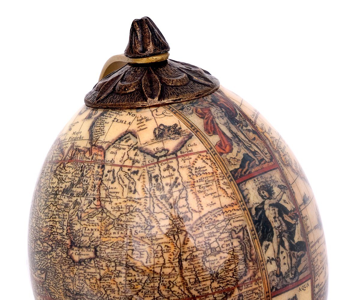 Brillibrum Globus Antikglobus Weltkugel Globus Straußenei Globus Dekoration Erde