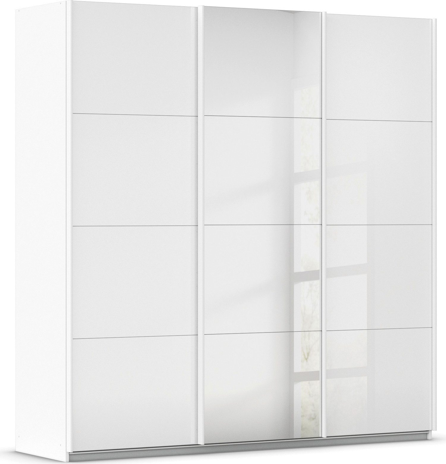 rauch Schwebetürenschrank Kleiderschrank Kleiderschränke Schrank Garderobe AGORDO mit Glasfront durchdachte Innenausstattung, in 4 Breiten und 2 Höhen MADE IN GERMANY