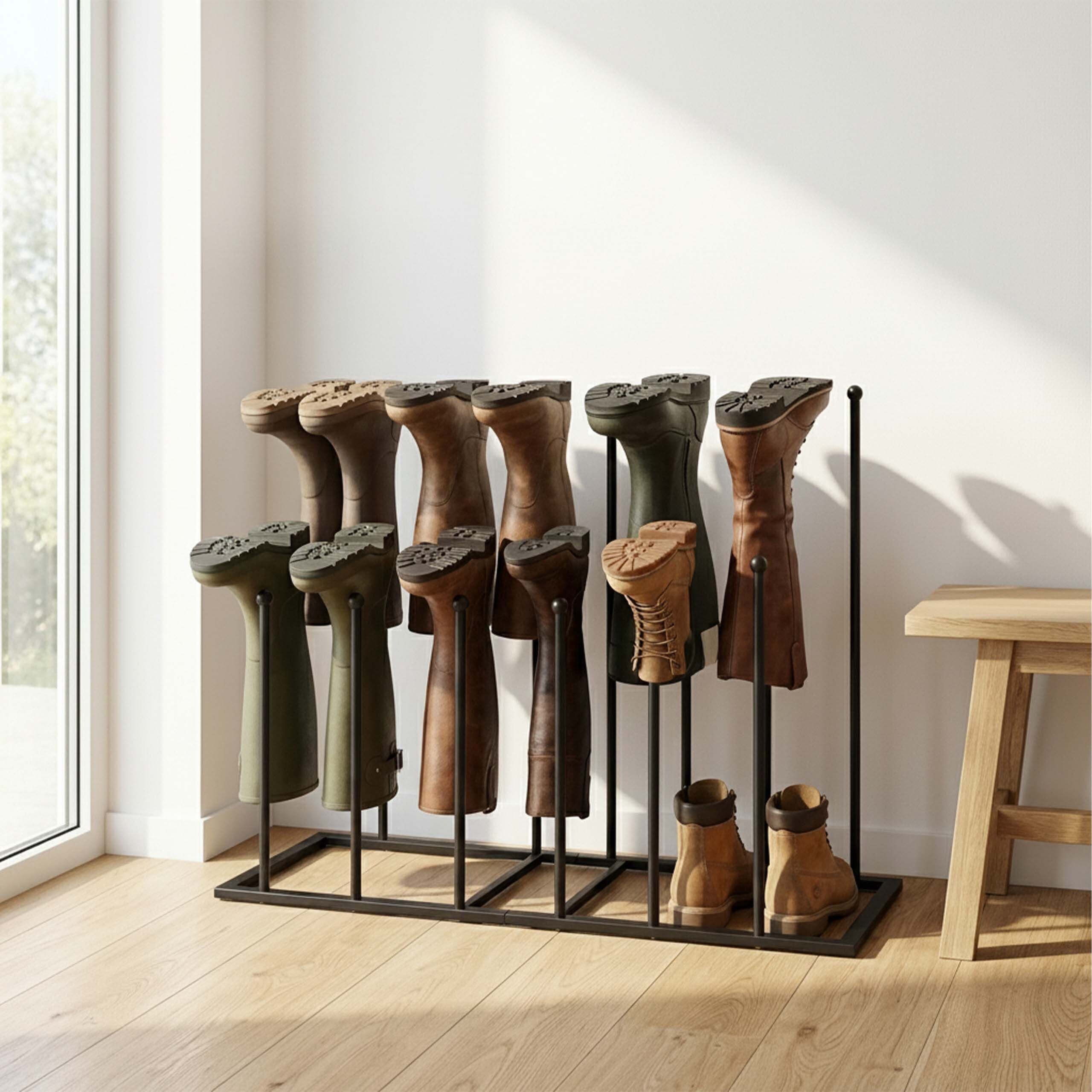 relaxdays Schuhständer Stiefelhalter aus Metall, S – Bild 3 von 5