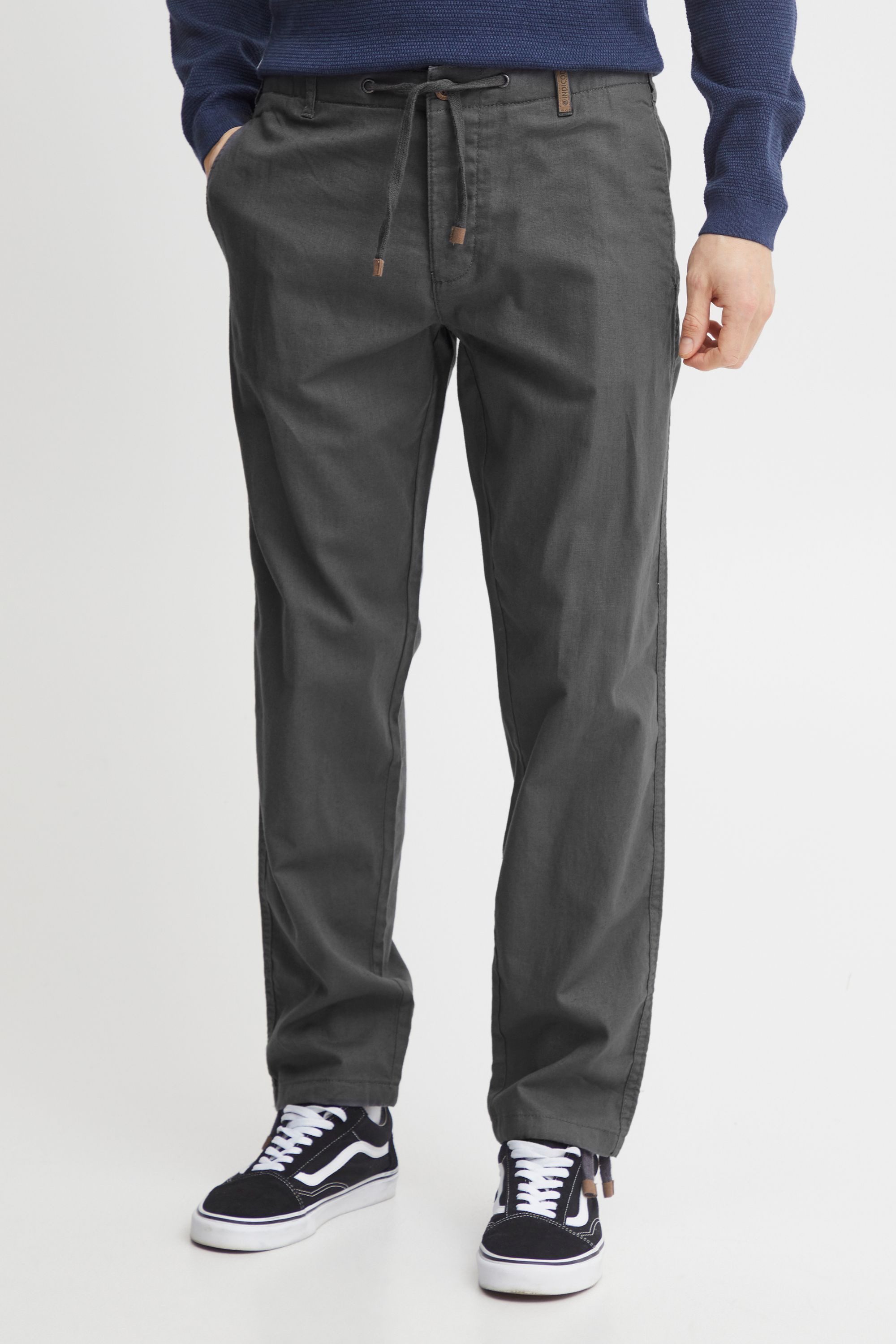 Indicode Leinenhose IDIves Lange Hose mit Tunnelzug am Bund günstig online kaufen