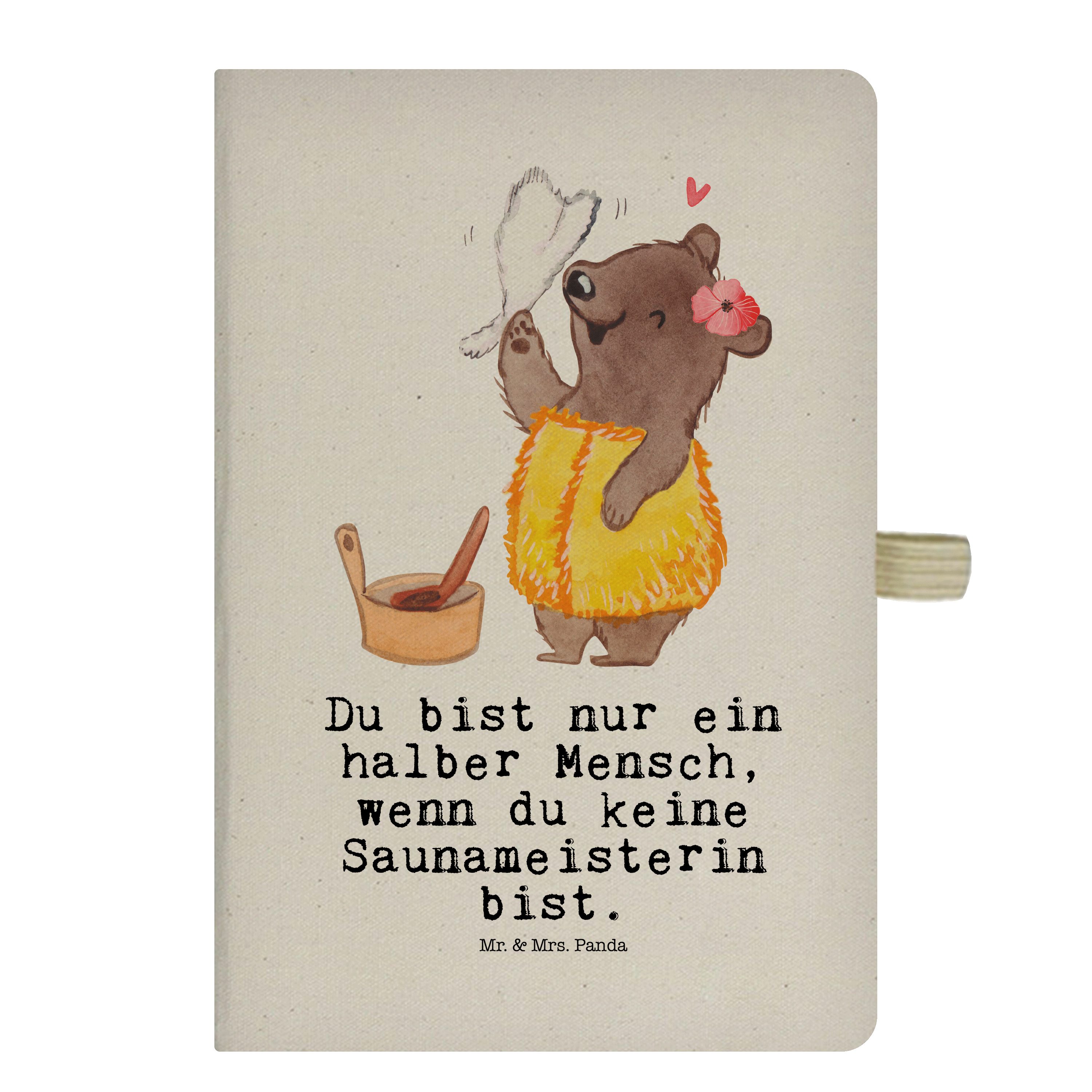 Mr. S Geschenk, Notizbuch & Panda Mrs. & Saunameisterin Journal, - Transparent mit Mr. - Mrs. Herz Panda Kollege,