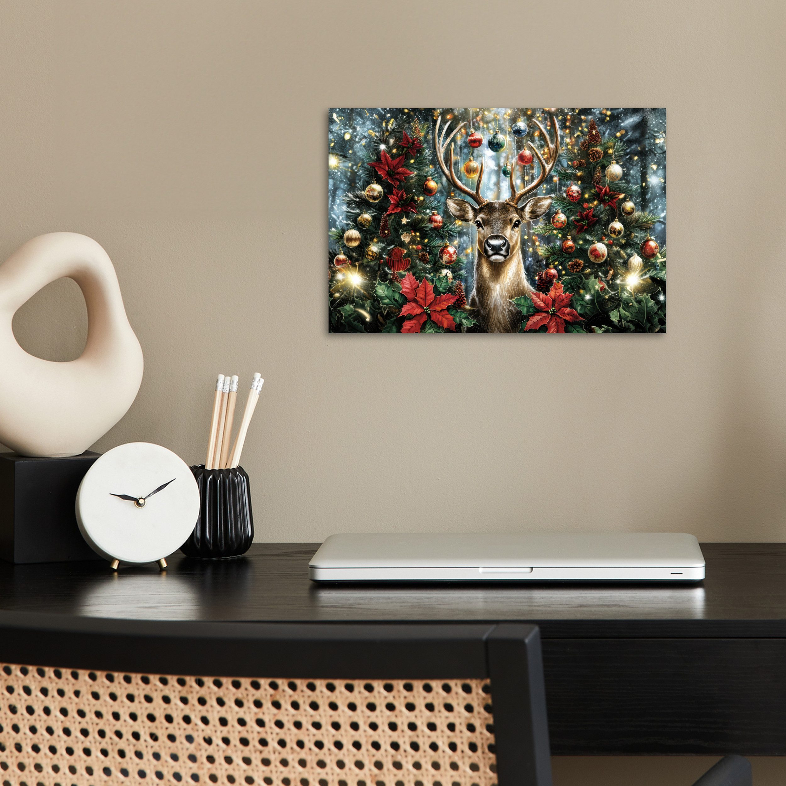 MuchoWow Poster Weihnachtsfeier - Tannenwald - günstig online kaufen