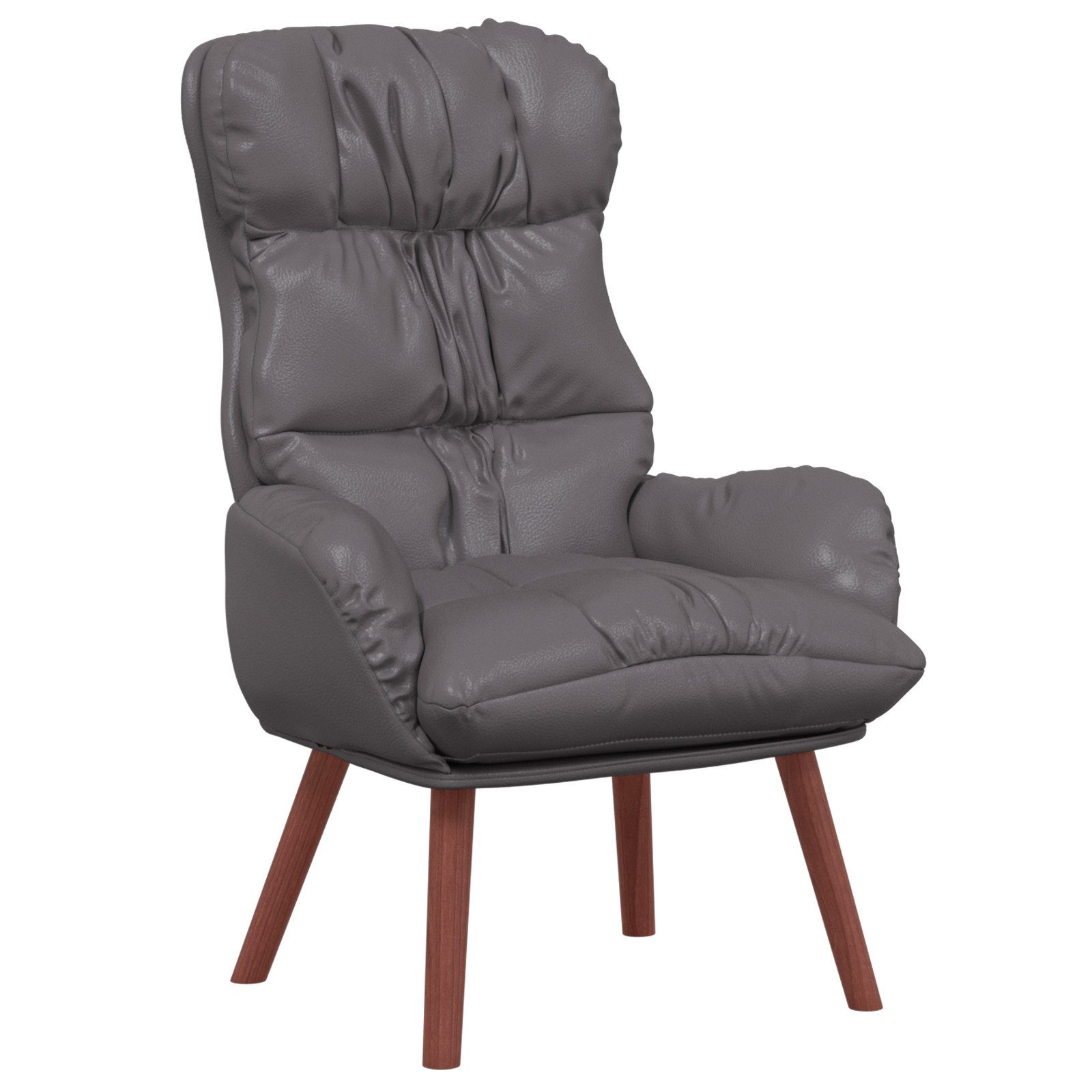 vidaXL Sessel Relaxsessel Grau Kunstleder (1-St) günstig online kaufen