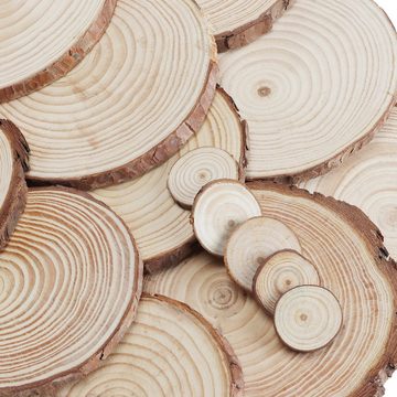 Kurtzy Streudeko Holzscheiben für DIY Kunst und Weihnachtsdekoration - 30 Stück, Wood Slices for DIY Art and Decor - 30 Pieces