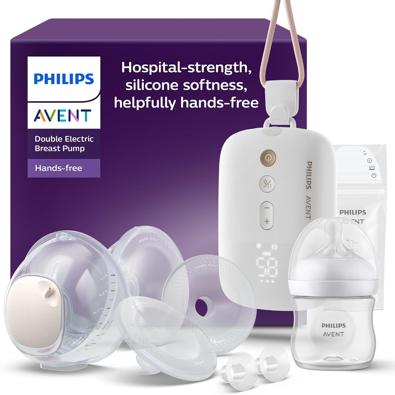 Philips Elektrische Doppelmilchpumpe Philips AVENT Hands-free Elektrische Doppelmilchpumpe (SCF547/11), 2-tlg.
