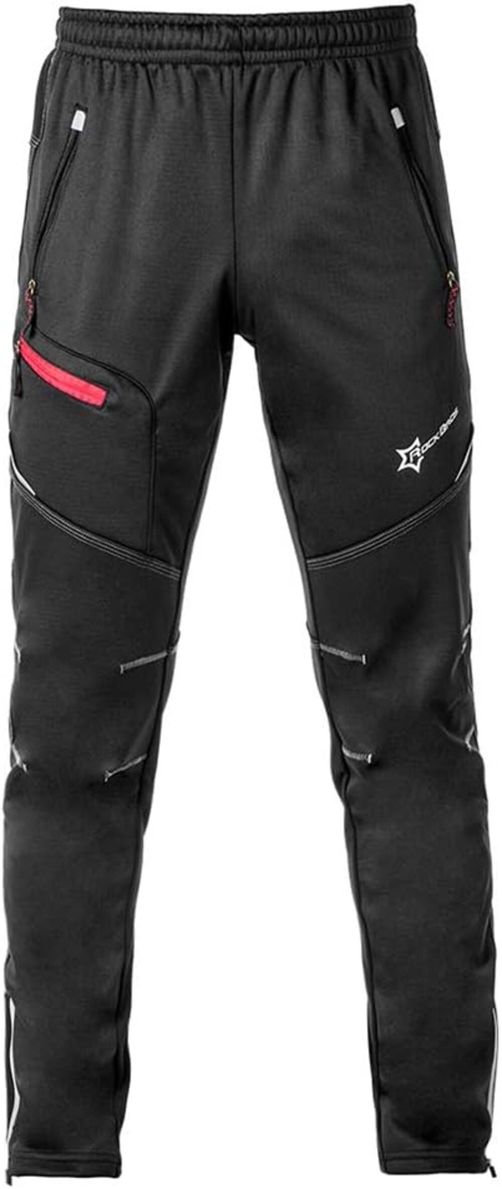 ROCKBROS Fahrradhose Lange Hose Sporthose Winter für mit Fleecefutter Reflektierende Elemente