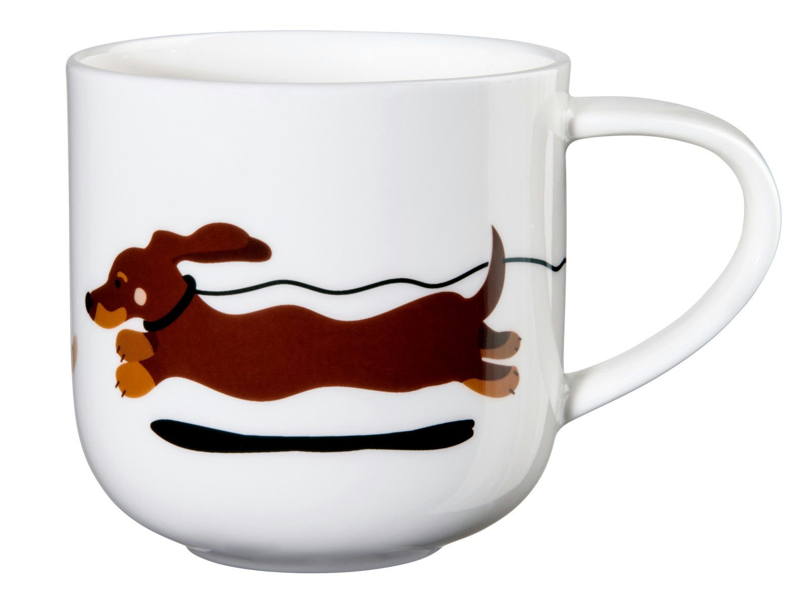 ASA SELECTION Tasse coppa Henkelbecher Sausage Lover 0,4l, Fine Bone China