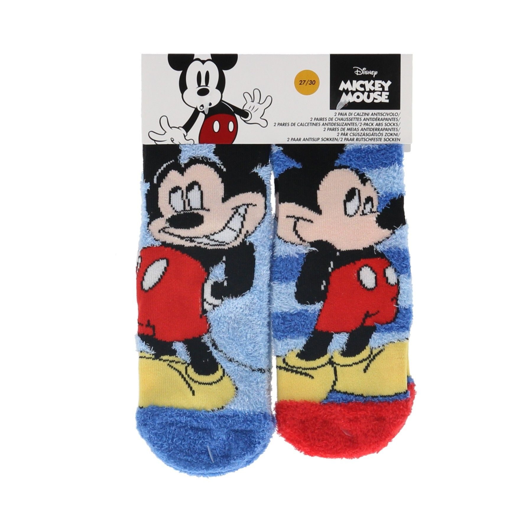 Disney Mickey Mouse Socken Kinder Socken 2er-Pack Flauschige Kuschelsocken