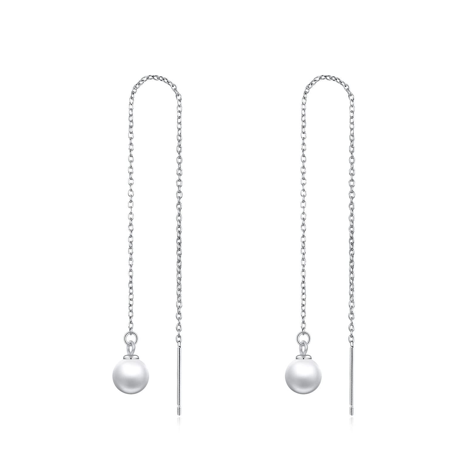 Haiaveng Paar Ohrhänger Ohrringe Silber Fallen Hängend - Ohrringe Durchzieher aus Damen, 925 Sterling Silber