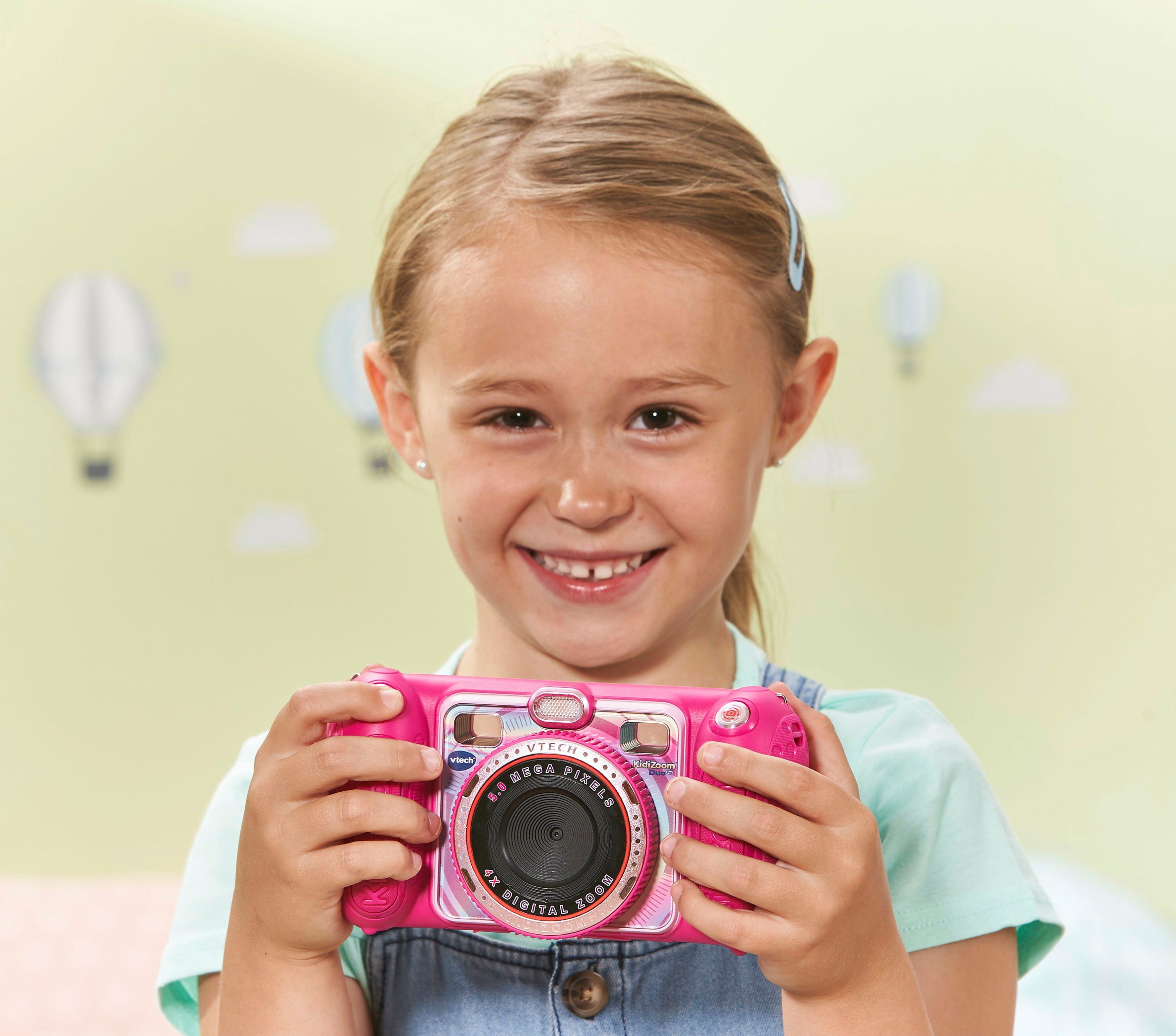 Vtech® KidiZoom Duo Pro, pink Tragetasche) Kinderkamera (inklusive