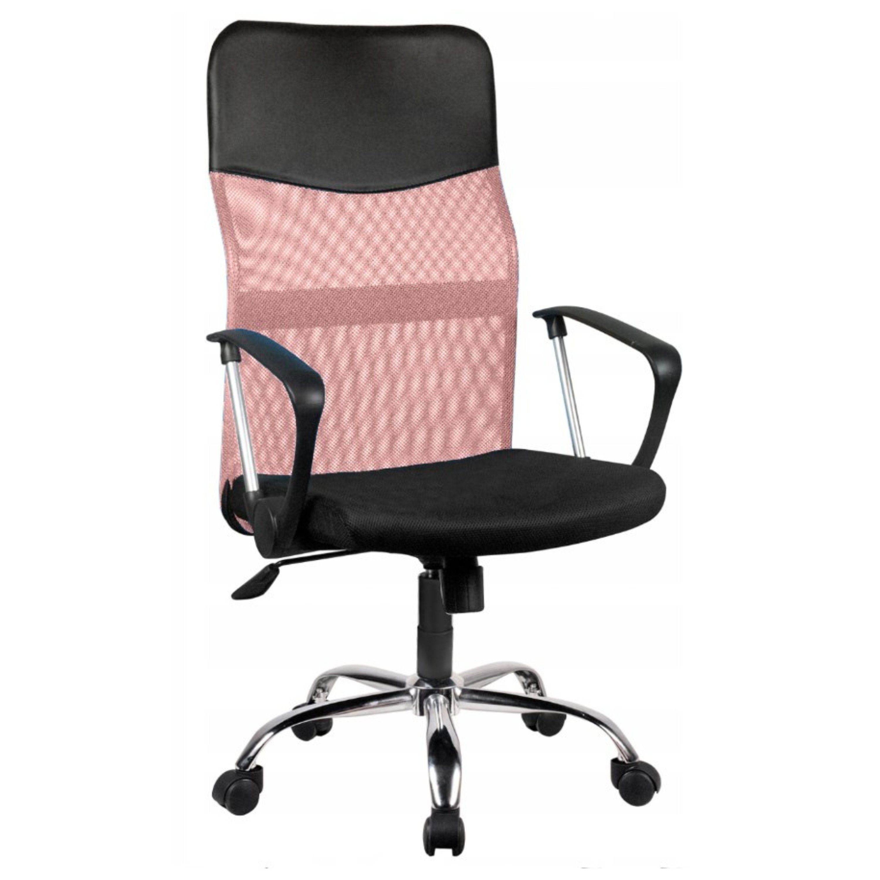 TOPESHOP Bürostuhl Ergonomischer Bürostuhl mit Armlehnen – höhenverstellbarer Pink
